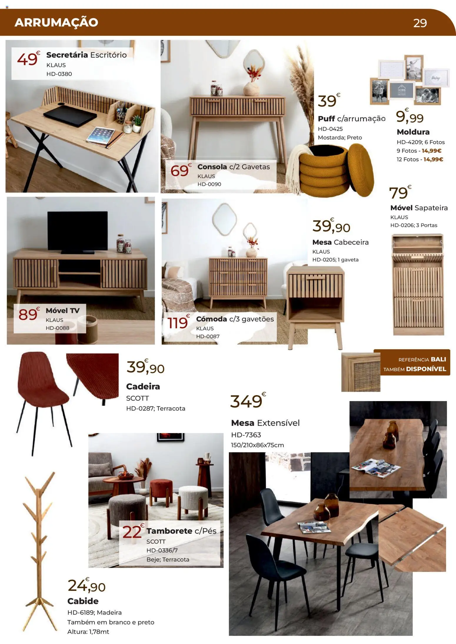 E.Leclerc Especial Aquecimento Lordelo │ válido de 20.10.2025 | Página: 29 | Produtos: Puff, Moldura, Portas, Mesa