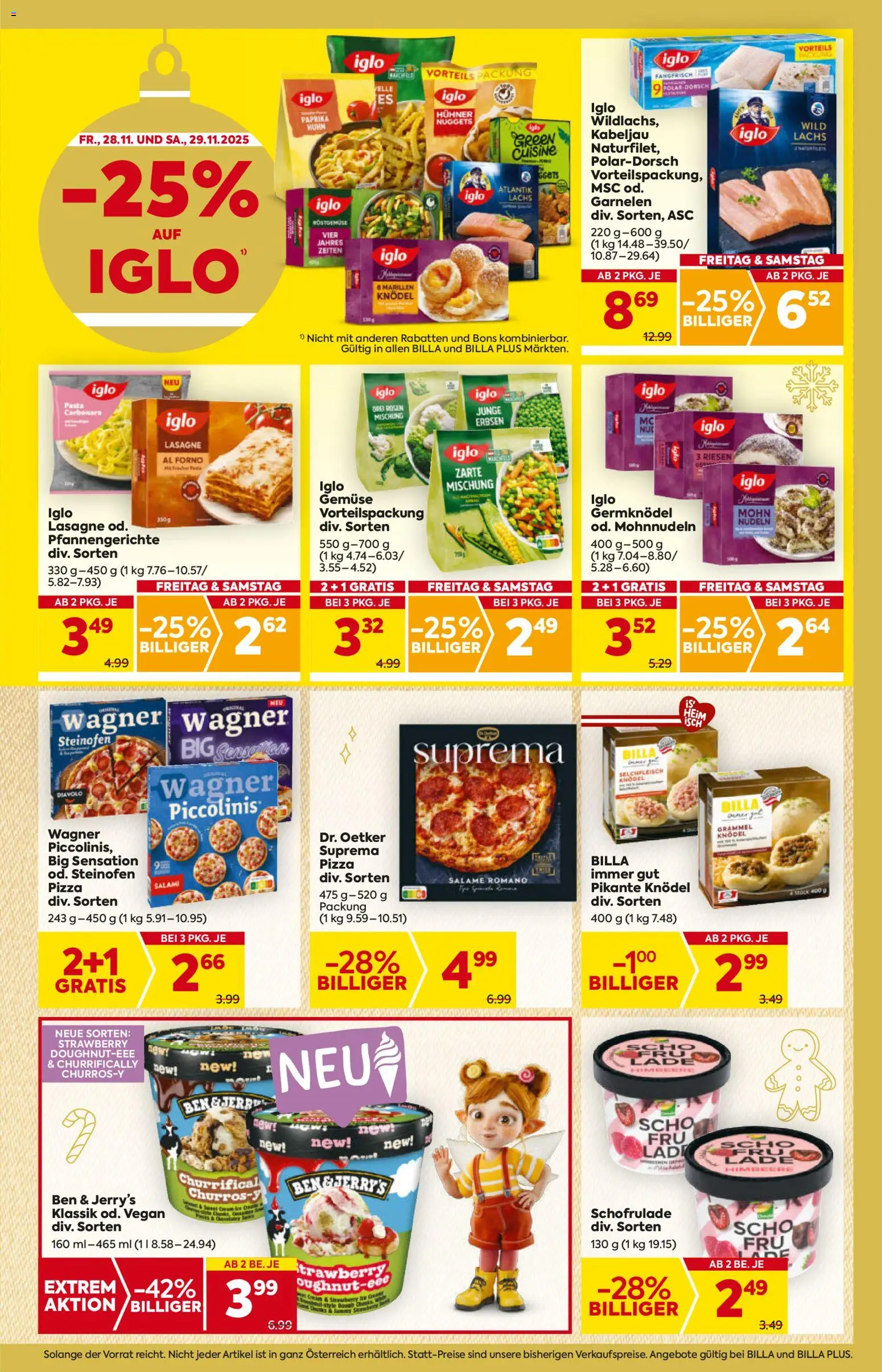 Billa Flugblatt gültig ab 27.11.2025 | Seite: 15 | Produkte: Pasta, Gemüse, Erbsen, Himbeere