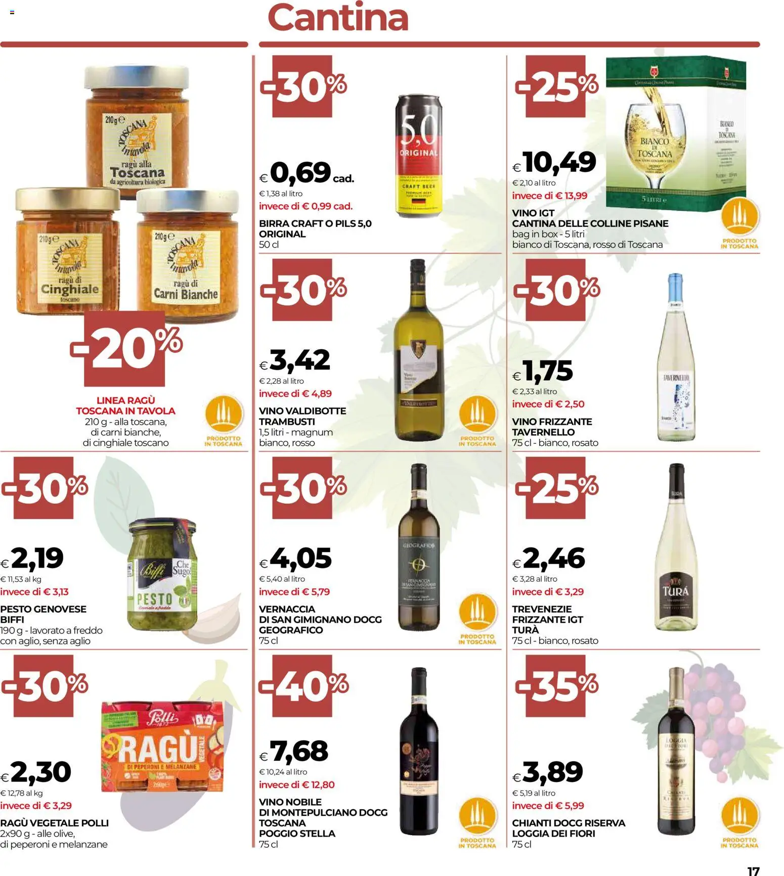 Volantino COOP del 07.01.2026 | Pagina: 17 | Prodotti: Peperoni, Vino, Aglio, Melanzane