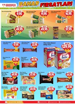 08.04.2026 tarihinden itibaren geçerli olan Grosper kataloğu önizlemesi | Sayfa: 12 | Ürünler: Kutu, Çikolata, Badem, Bisküvi