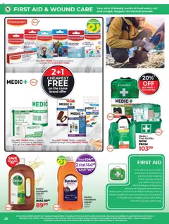 New Dis-Chem catalogue – valid from 16.09.2025 | Page: 26 | Products: Antiseptic liquid, Adhesive, Dressing, Plaster