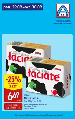 Pogląd oferty "Aldi Gazetka - Tanie masło" - ważna od 29.09.2025