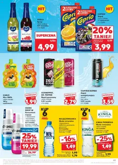 Kaufland gazetka od 10.07.2025 | Strona: 45 | Produkty: Karta, Syrop, Woda mineralna Nałęczowianka, Porzeczka