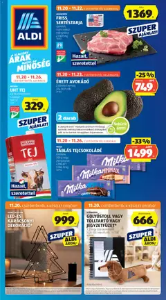 Aldi Akciós újság - amely érvényes a következő dátumtól: 20.11.2025