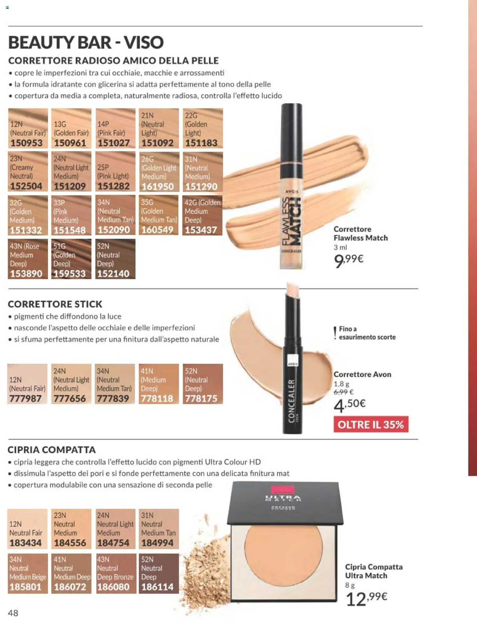 Volantino Avon del 31.12.2025 | Pagina: 48 | Prodotti: Correttore, Cipria