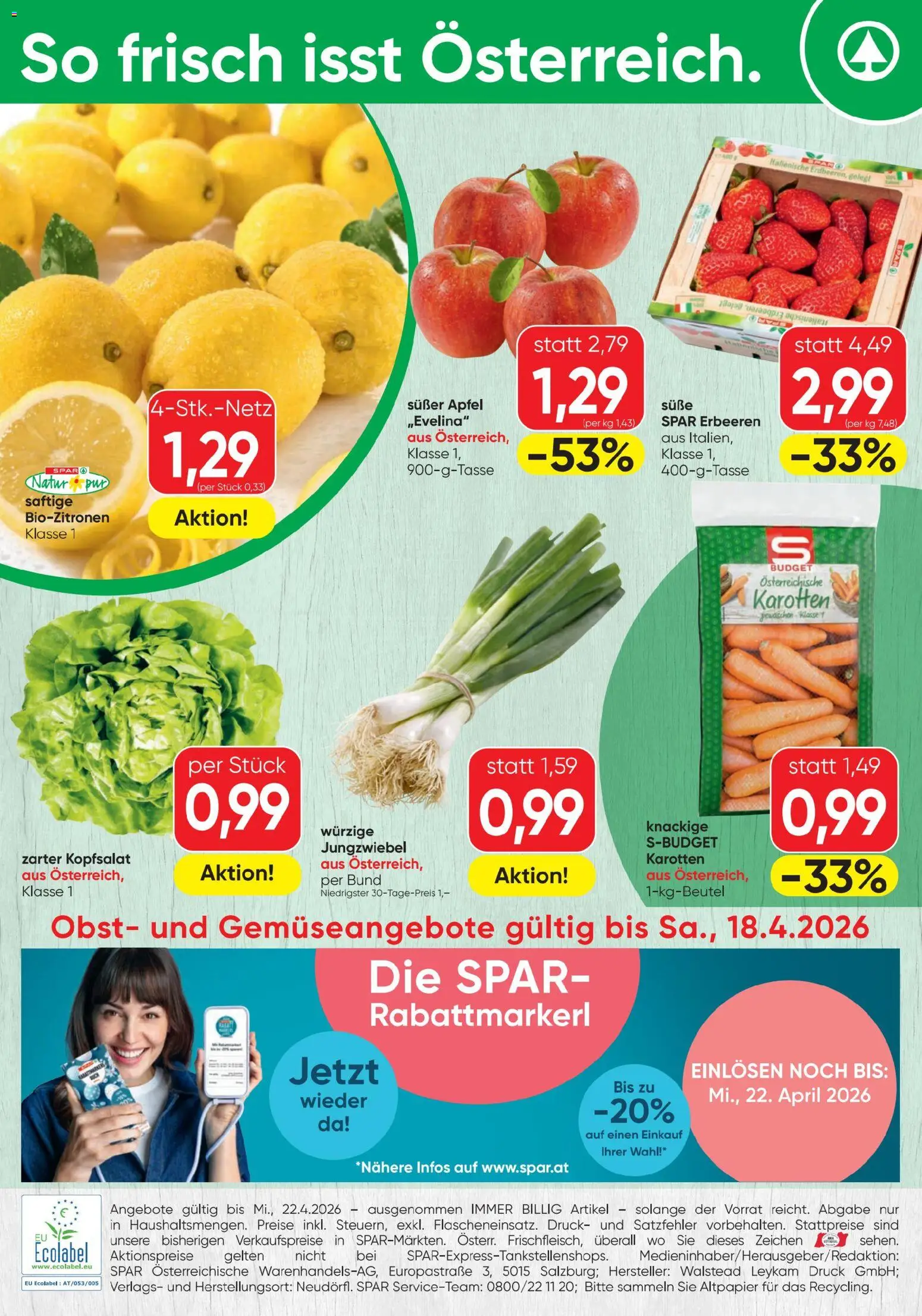 Spar - Flugblatt gültig ab 16.04.2026 | Seite: 16 | Produkte: Obst, Äpfel