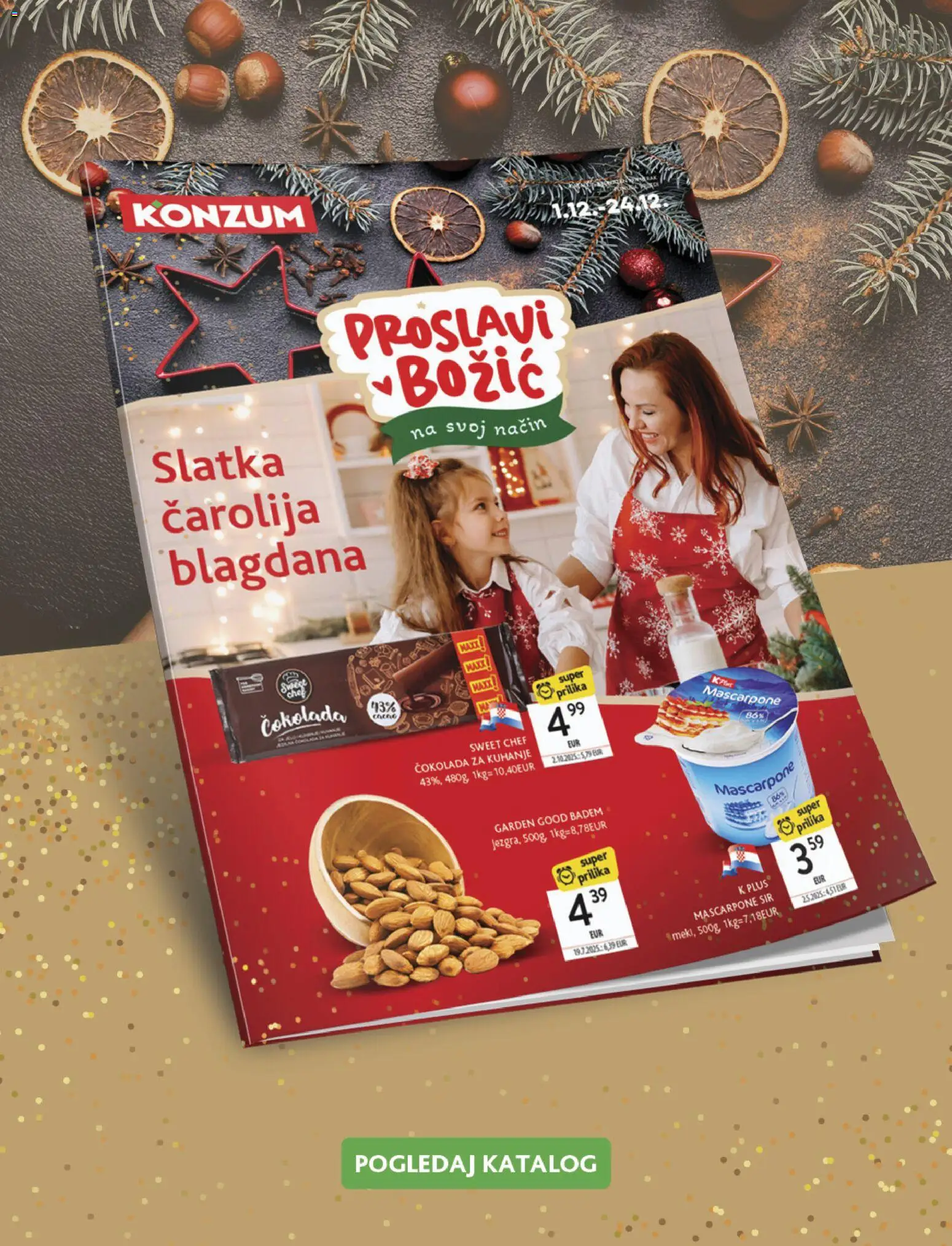 Konzum HR akciós ujság - amely érvényes a következő dátumtól: 10.12.2025 | Oldal: 45 | Termékek: Mascarpone