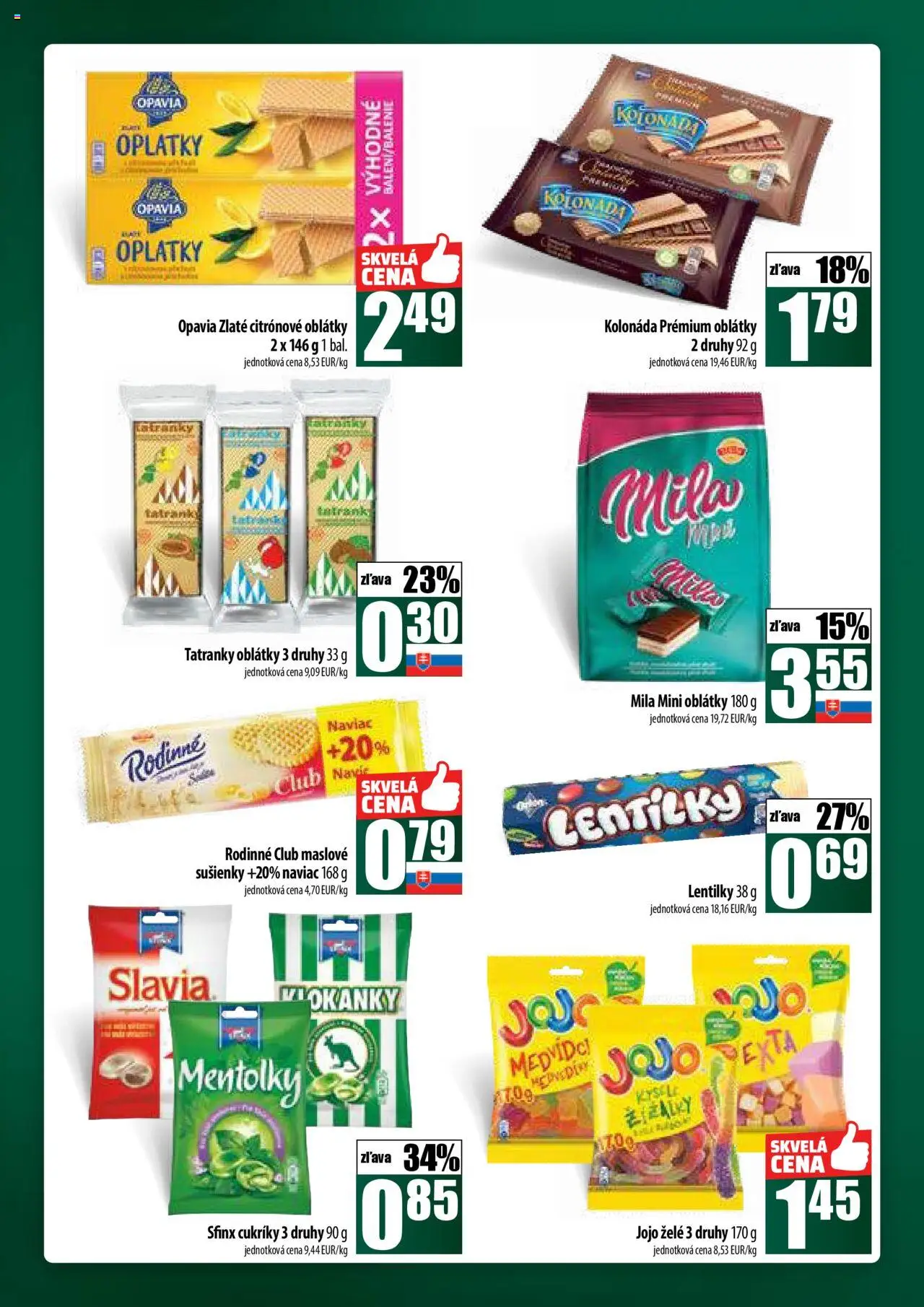 COOP Jednota široká ponuka │ platný od 14.08.2025 | Strana: 42 | Produkty: Cukríky, Mila