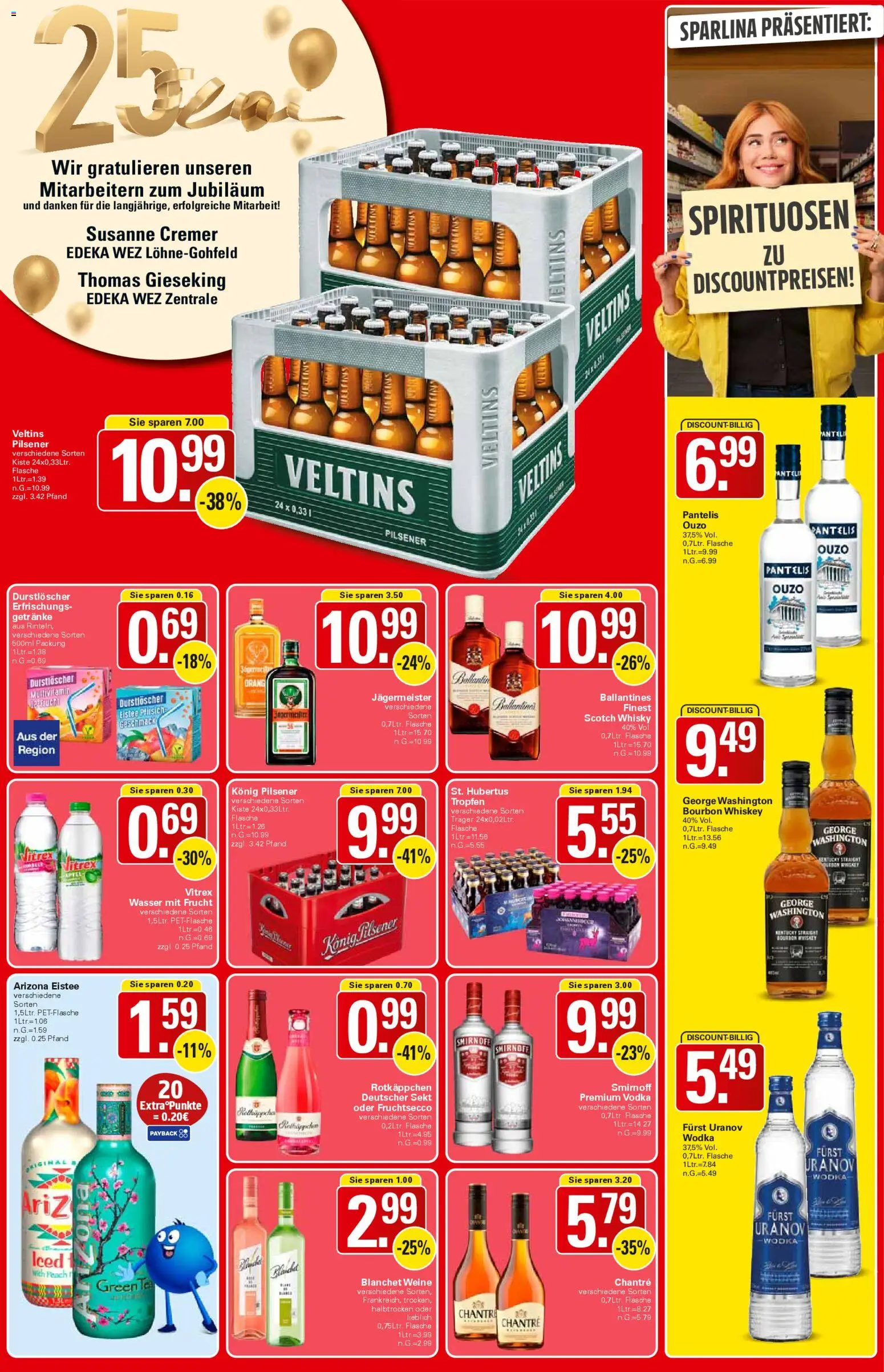 WEZ Prospekt – gültig ab 05.01.2026 | Seite: 13 | Produkte: Konig pilsener, Fruchtsecco, Rotkäppchen, Whiskey