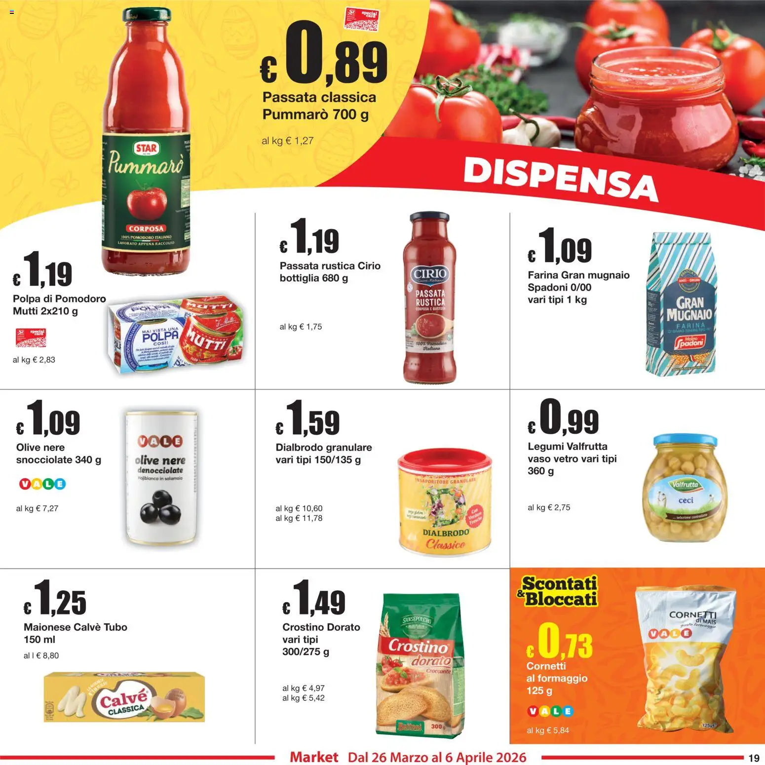 Volantino Sì con Te del 26.03.2026 | Pagina: 19 | Prodotti: Maionese, Olive, Tubo, Mutti