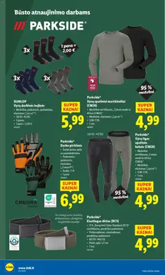 LIDL leidinys galioja nuo 12.01.2026 | Puslapis: 18 | Prekių: Marškinėliai, Kojinės, Pirštines, Diržas