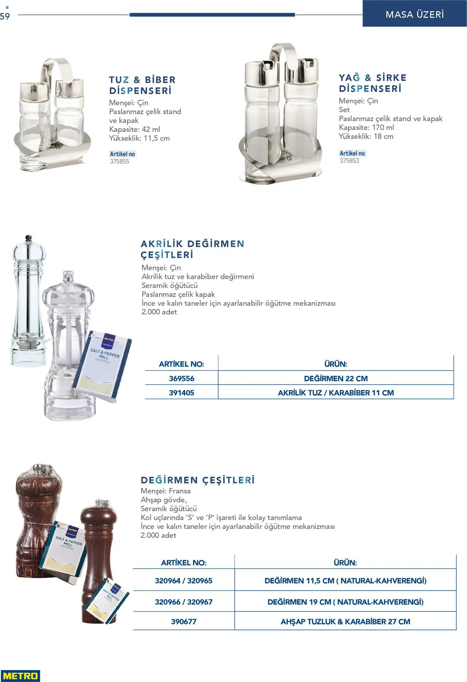 Metro - Profesyonel Çözümler - 26.12.2025 tarihinden itibaren geçerlidir | Sayfa: 59 | Ürünler: Sirke, Cin, Yağ, Biber