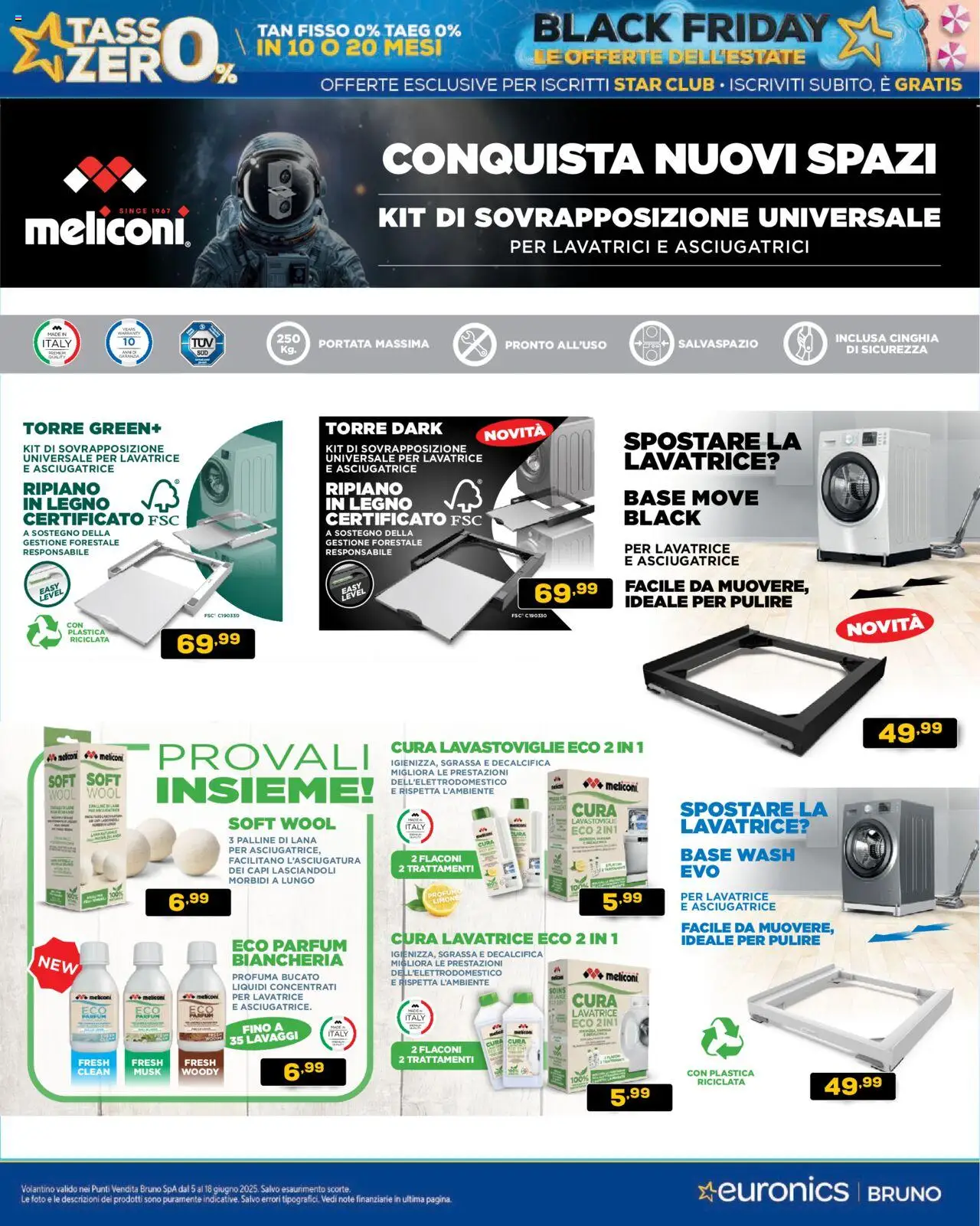 Volantino Euronics del 05.06.2025 | Pagina: 44 | Prodotti: Ripiano, Lavatrice, Asciugatrice, Lavastoviglie