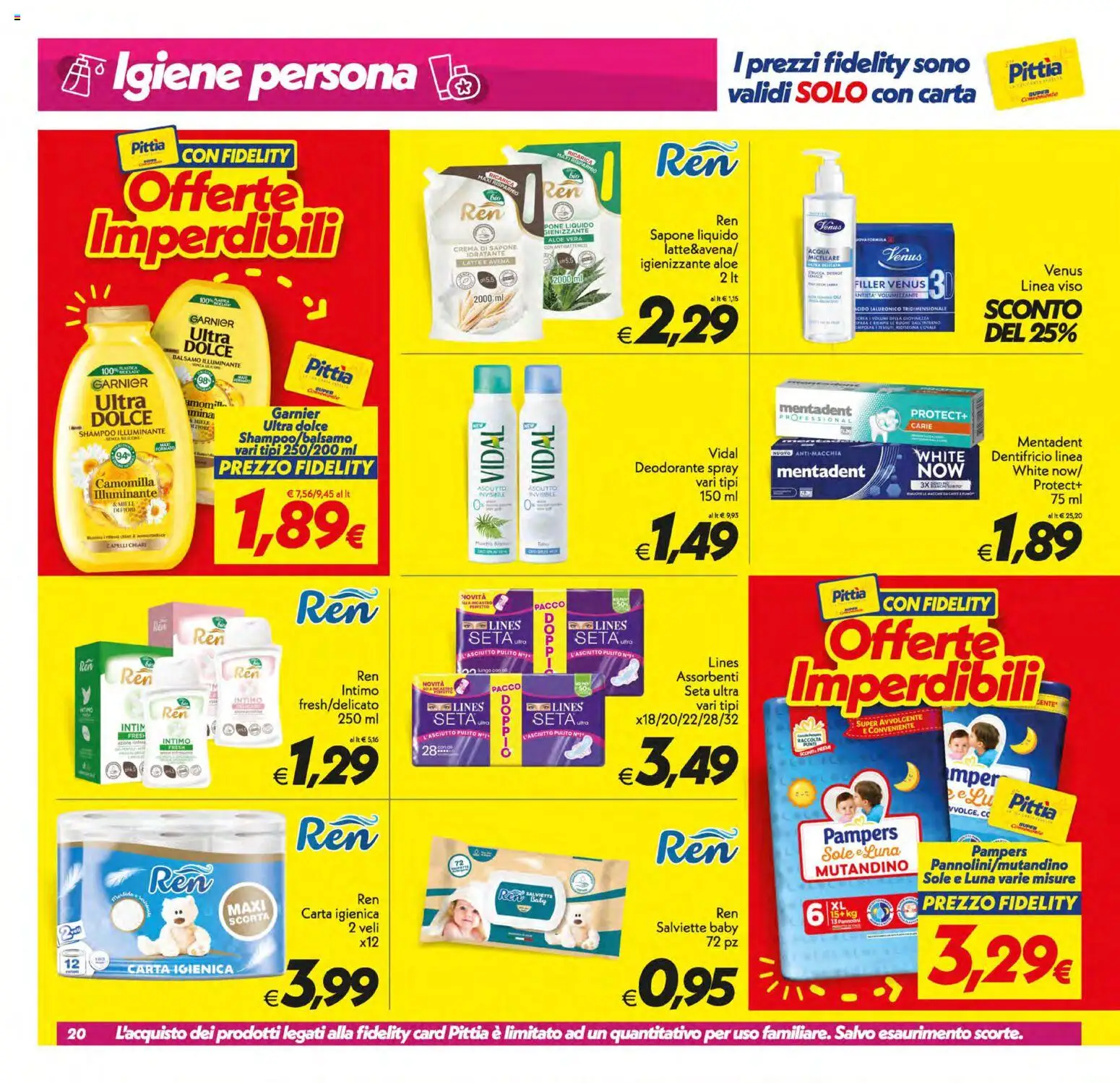 Volantino SuperConveniente del 13.01.2026 | Pagina: 20 | Prodotti: Illuminante, Pannolini, Carta igienica, Dentifricio