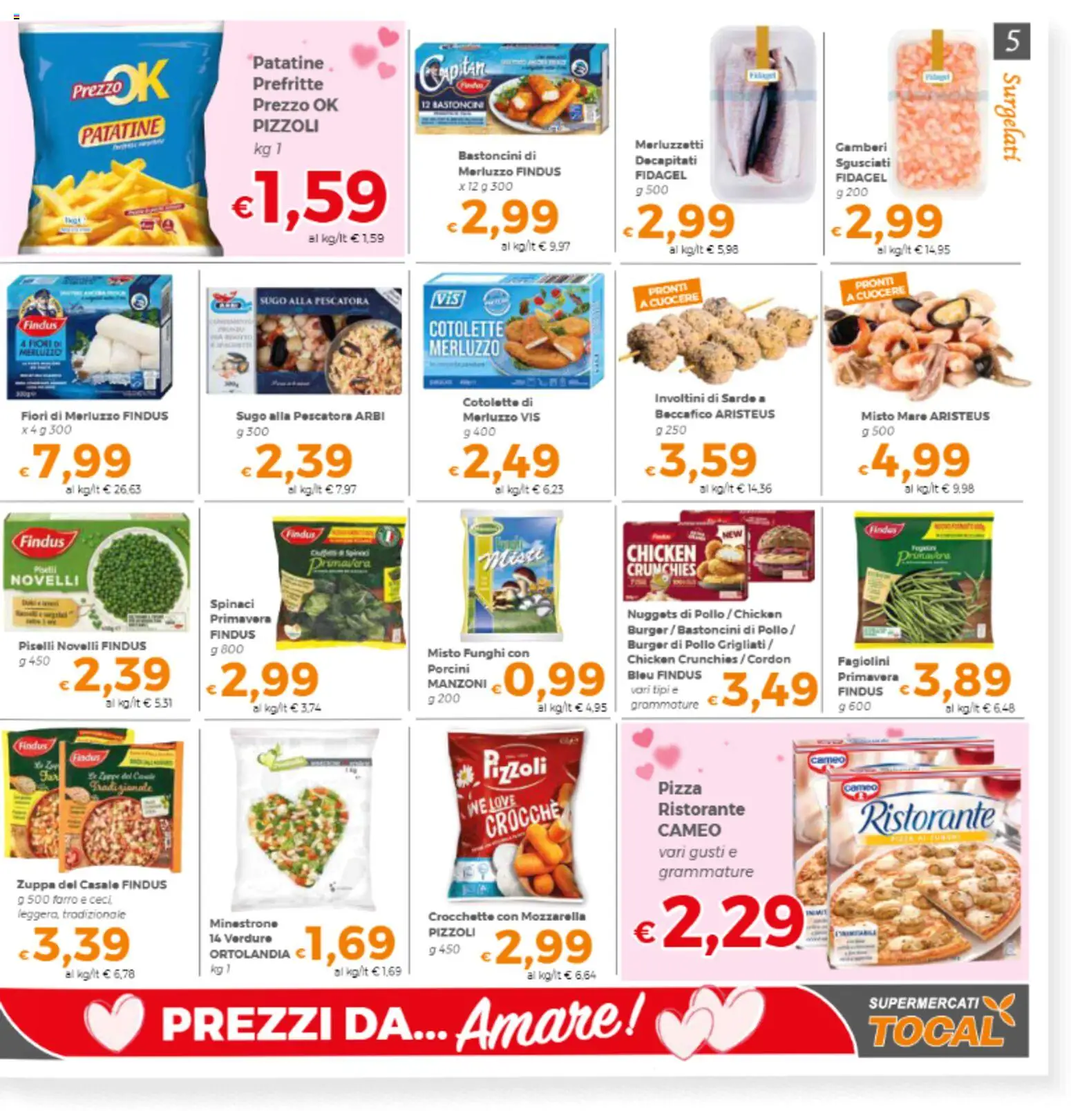 Volantino Tocal del 13.02.2026 | Pagina: 5 | Prodotti: Pizza, Gamberi, Fagiolini, Sugo