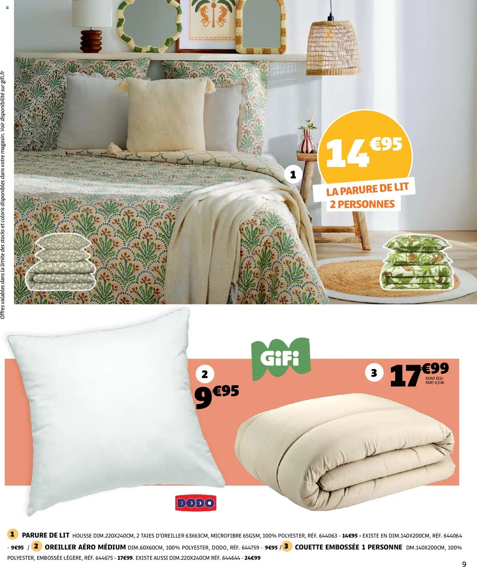 {H1} | Page: 9 | Produits: Parure de lit, Lit, Oreiller, Couette