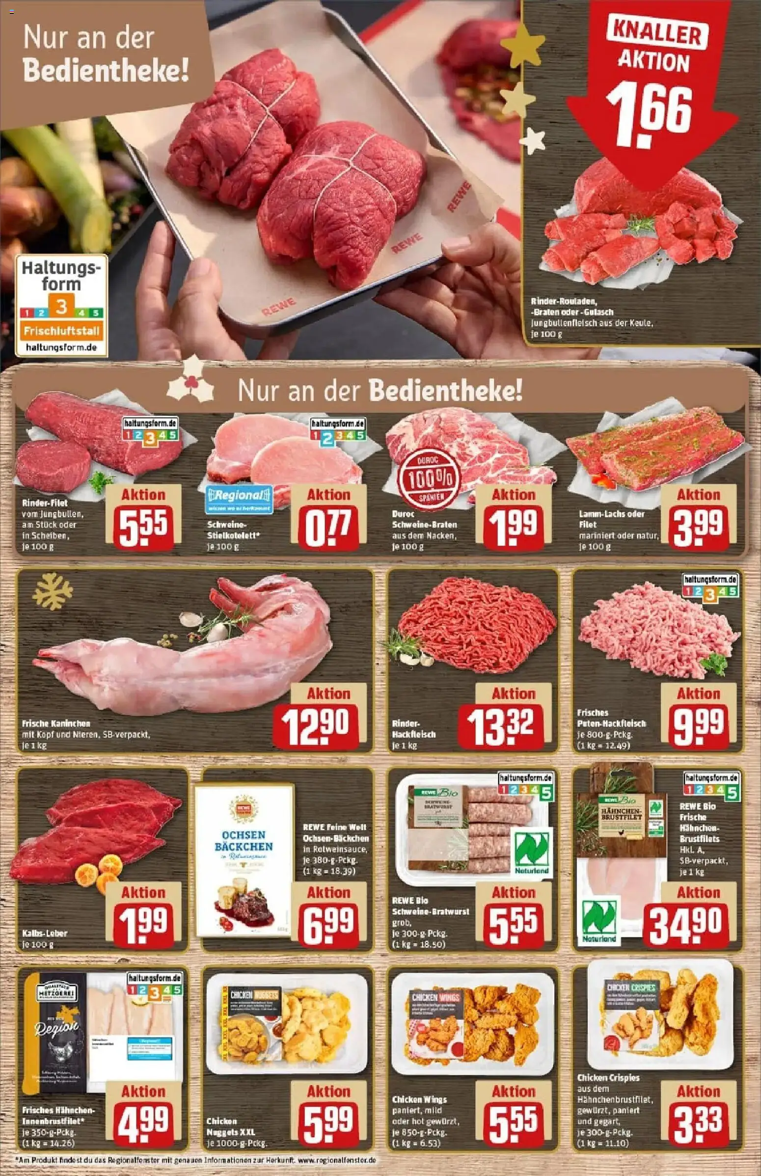 Rewe prospekt Pattensen	 – gültig ab 23.11.2025 | Seite: 8 | Produkte: Rinderfilet, Bratwurst, Kalbsleber, Hackfleisch
