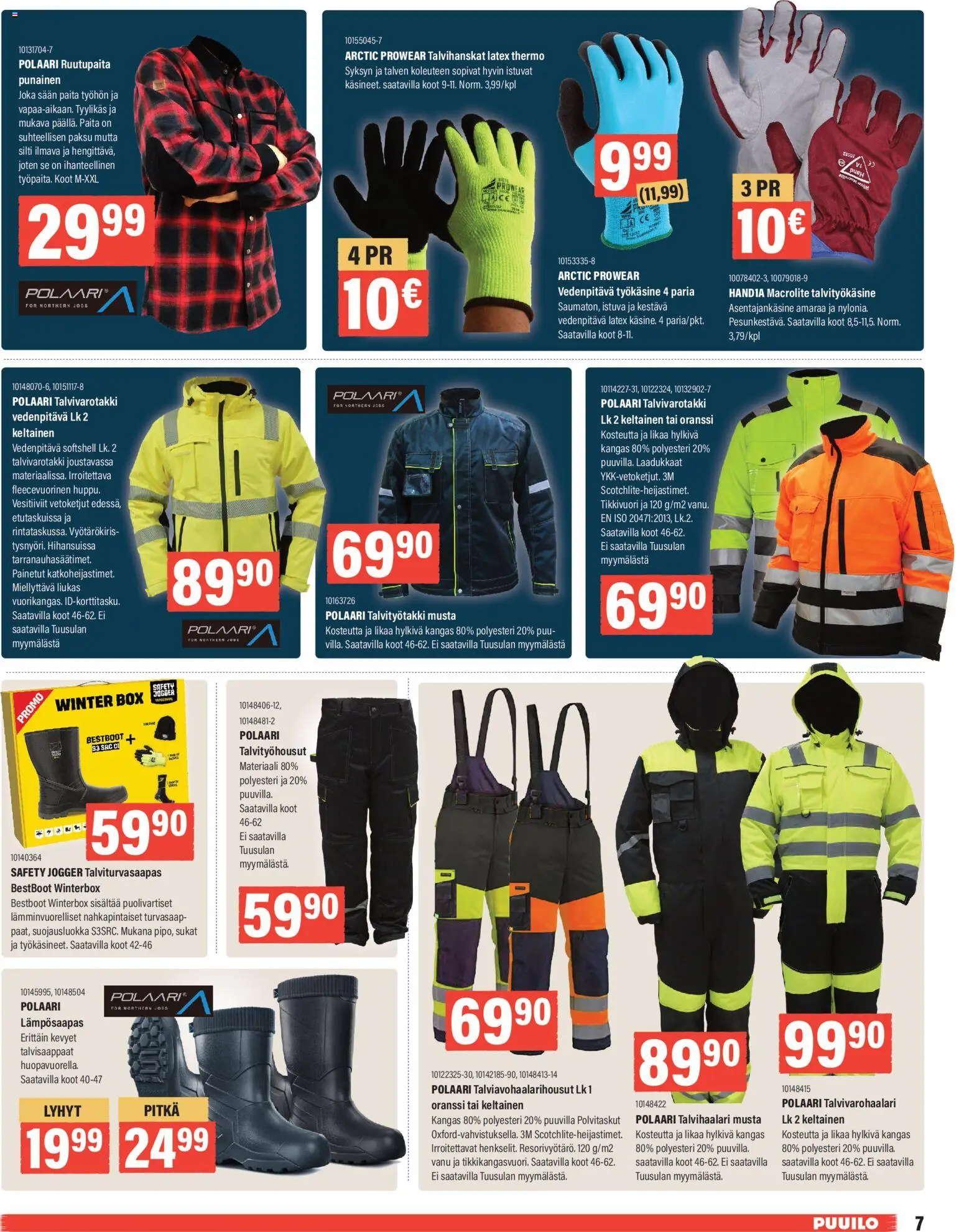 Puuilo tarjoukset – voimassa 10.11.2025 alkaen | Sivu: 7 | Tuotteet: Kangas, Paita, Sukat, Talvihaalari