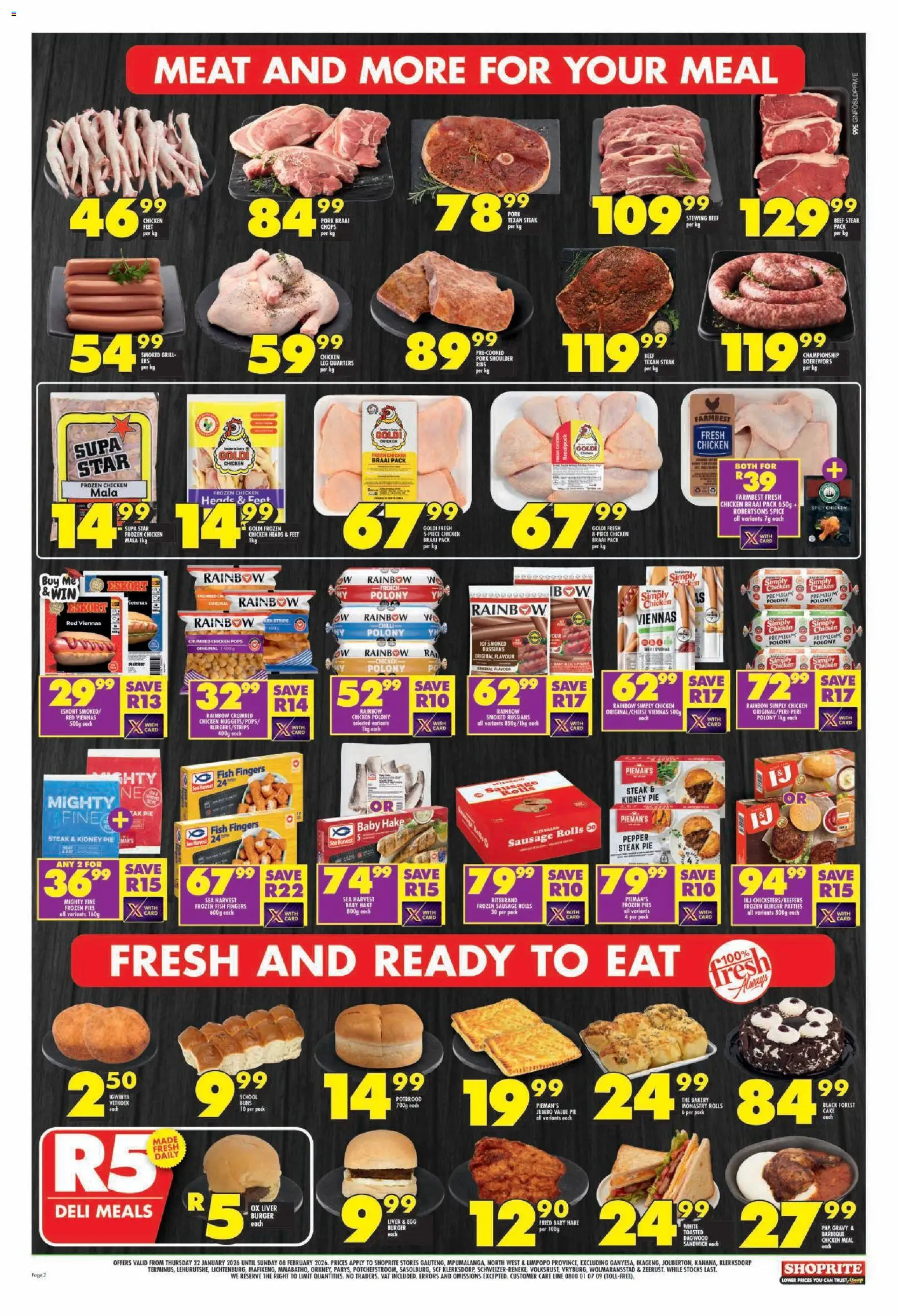 New Shoprite catalogue – valid from 22.01.2026 | Page: 2 | Products: Grill, Steak, Polony, Beef