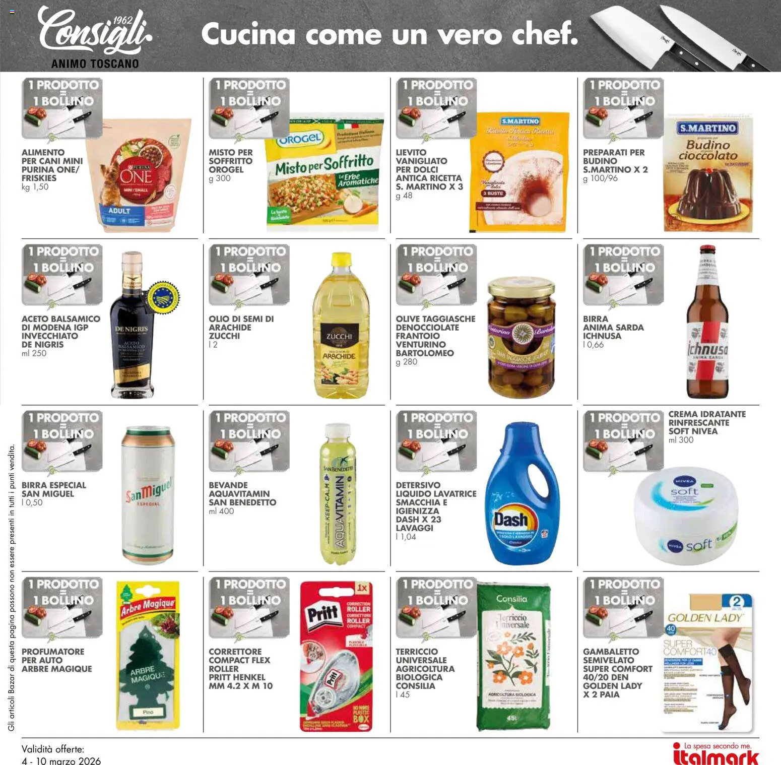 Volantino Italmark del 04.03.2026 | Pagina: 19 | Prodotti: Cioccolato, Birra, Connettore, Correttore