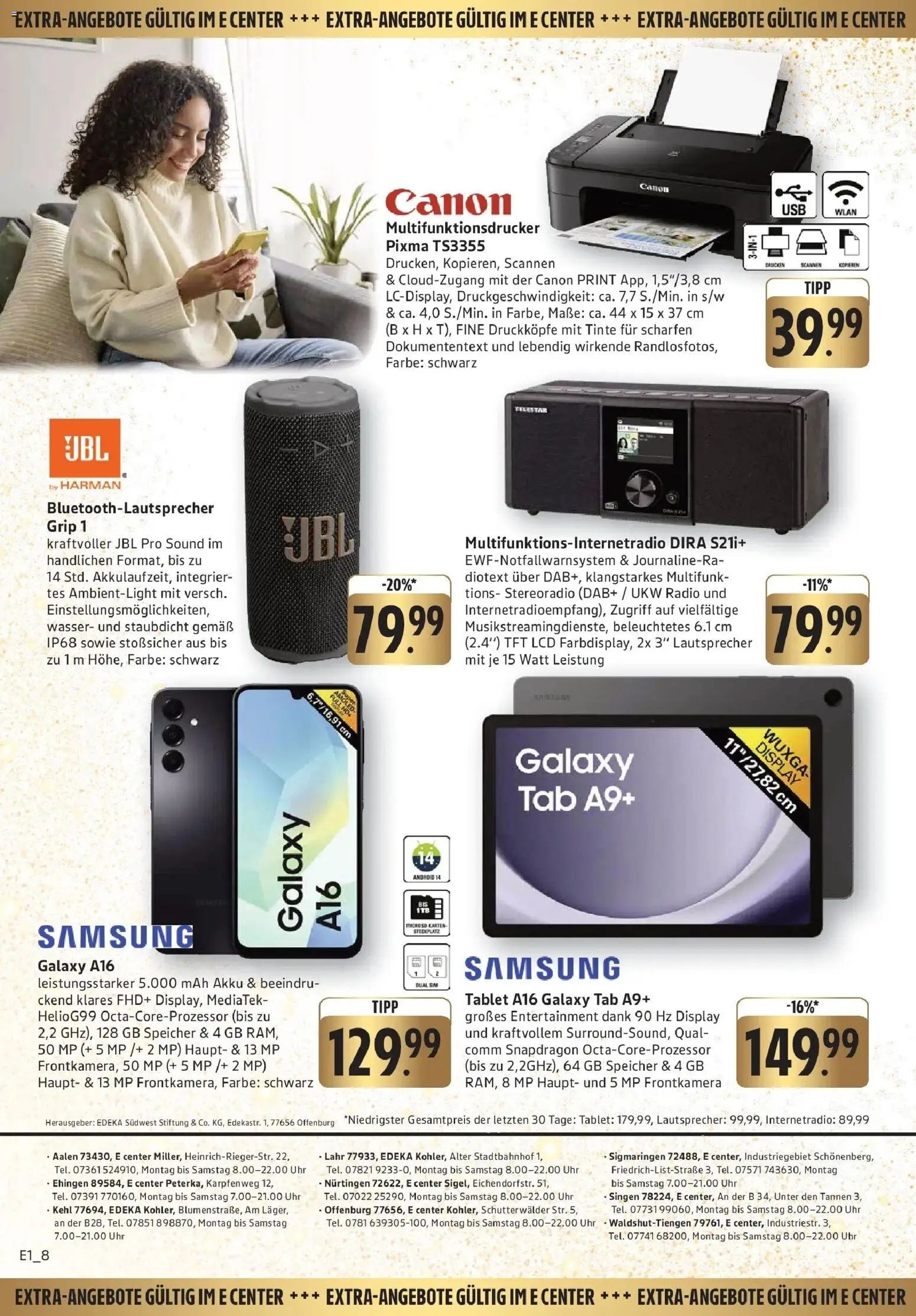 Edeka prospekt Ettenheim	 – gültig ab 15.12.2025 | Seite: 58 | Produkte: Samsung, Uhr, Tablet, Radio