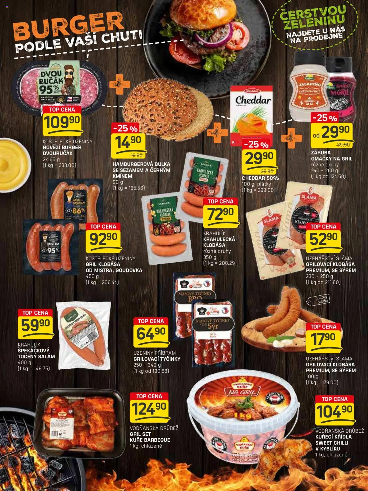 Flop leták - FlopTop od 16.07.2025 | Strana: 12 | Produkty: Uzeniny, Hovězí burger, Točený salám, Hamburgerová bulka