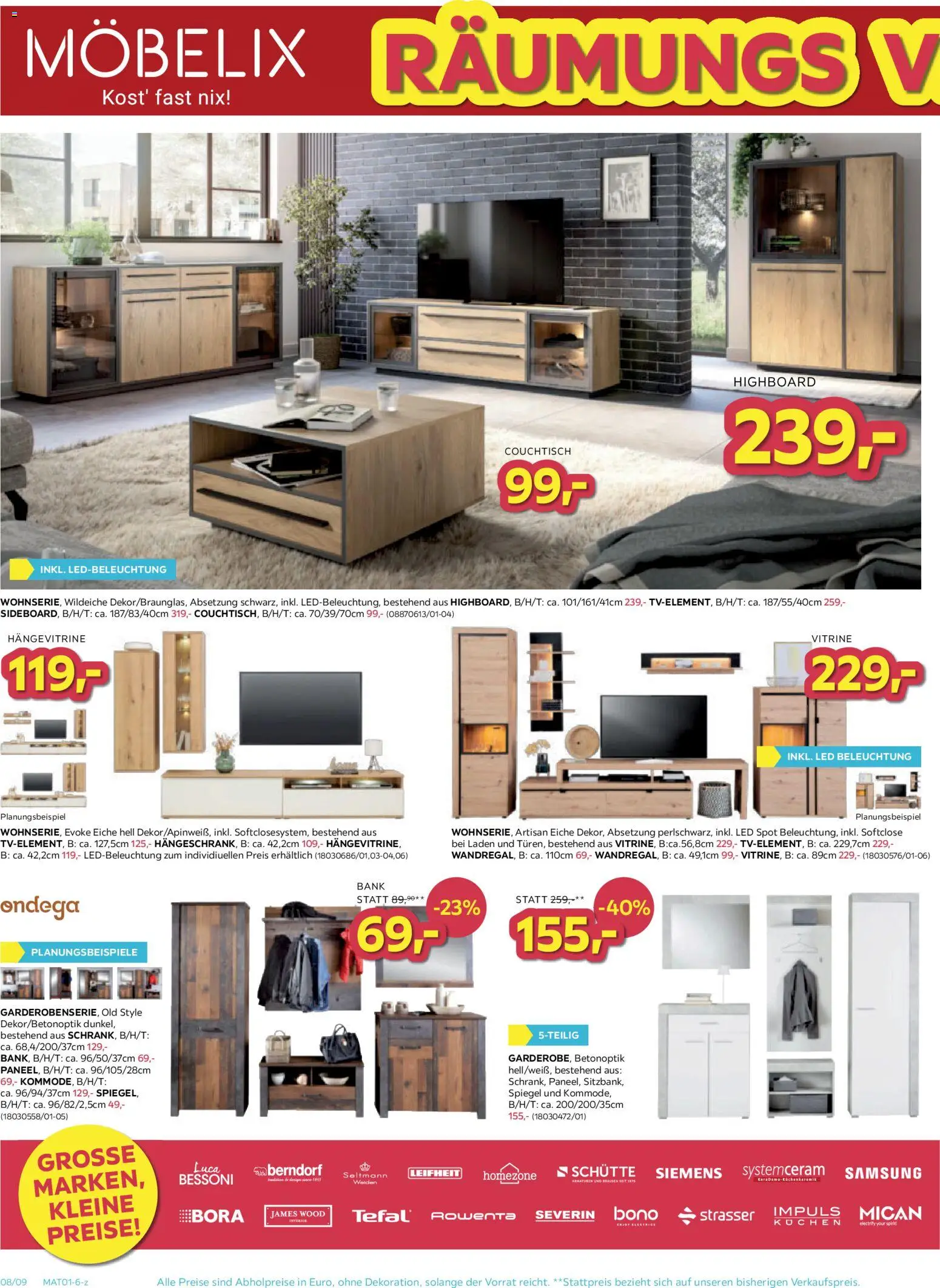 Möbelix Angebote gültig ab 05.01.2026 | Seite: 8 | Produkte: Couchtisch, Spiegel, Samsung