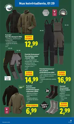 LIDL leidinys galioja nuo 26.01.2026 | Puslapis: 15 | Prekių: Marškinėliai, Džemperis, Kelnes, Kojinės
