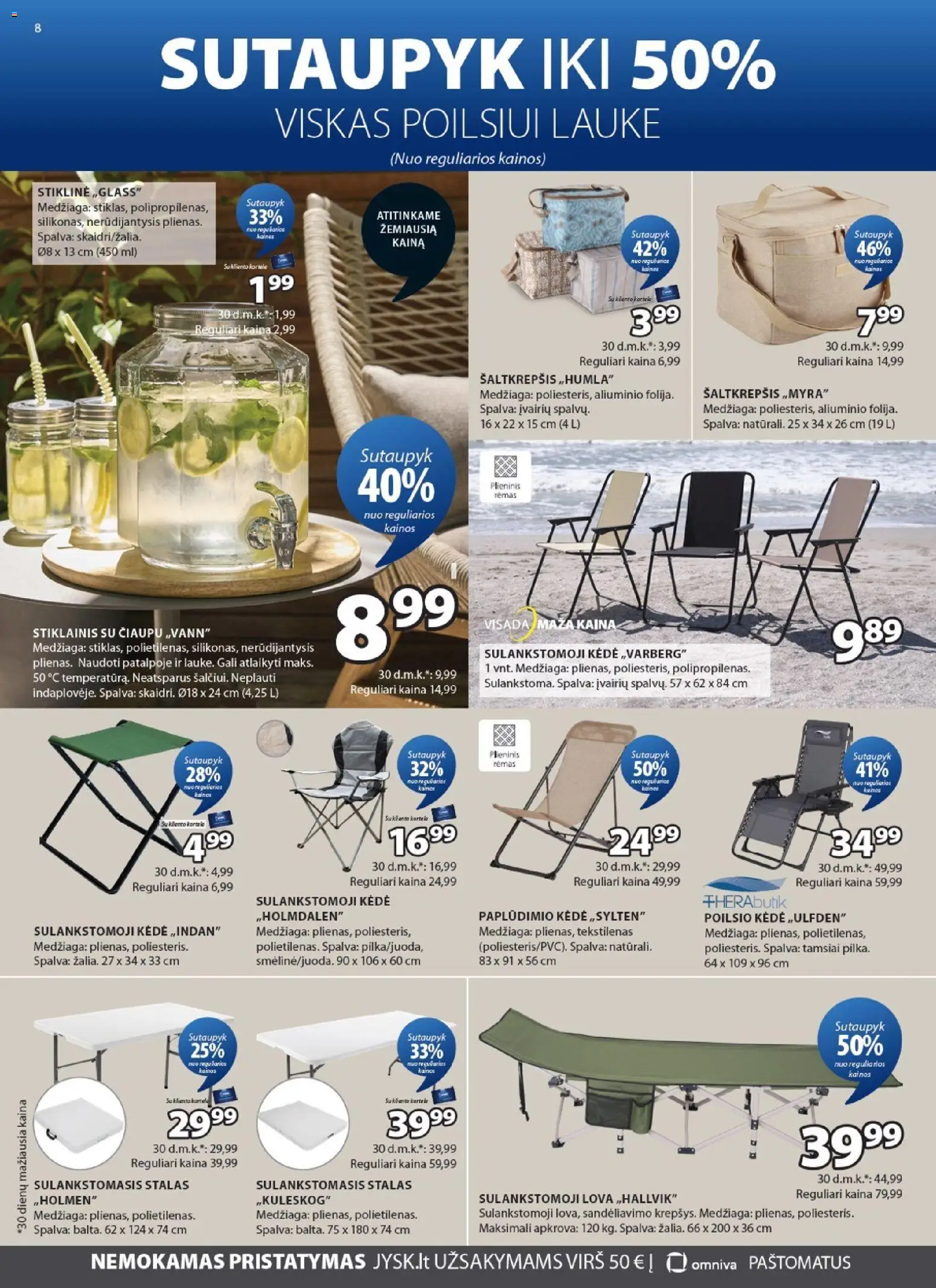 JYSK akcijos nuo 28.04.2026 | Puslapis: 8 | Prekių: Lova, Stalas, Kėdė