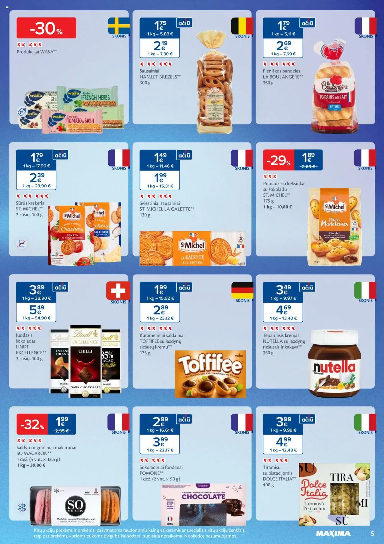 MAXIMA leidinys│galioja nuo 12.08.2025 | Puslapis: 5 | Prekių: Sausainiai, Bandelės, Kremas, Šokoladas