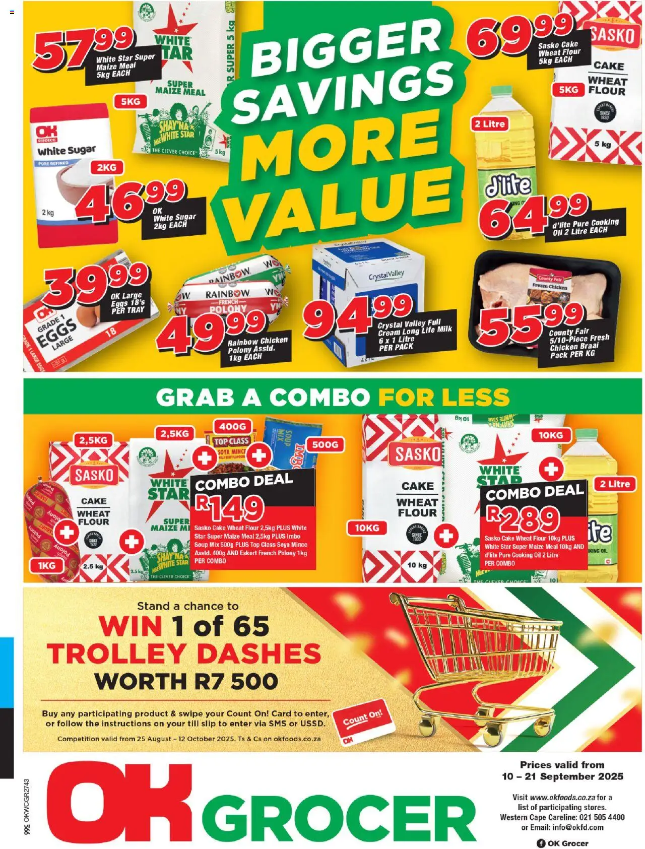 New OK Foods catalogue – valid from 10.09.2025 | Page: 1 | Products: Cake, Polony, Chicken, Cream