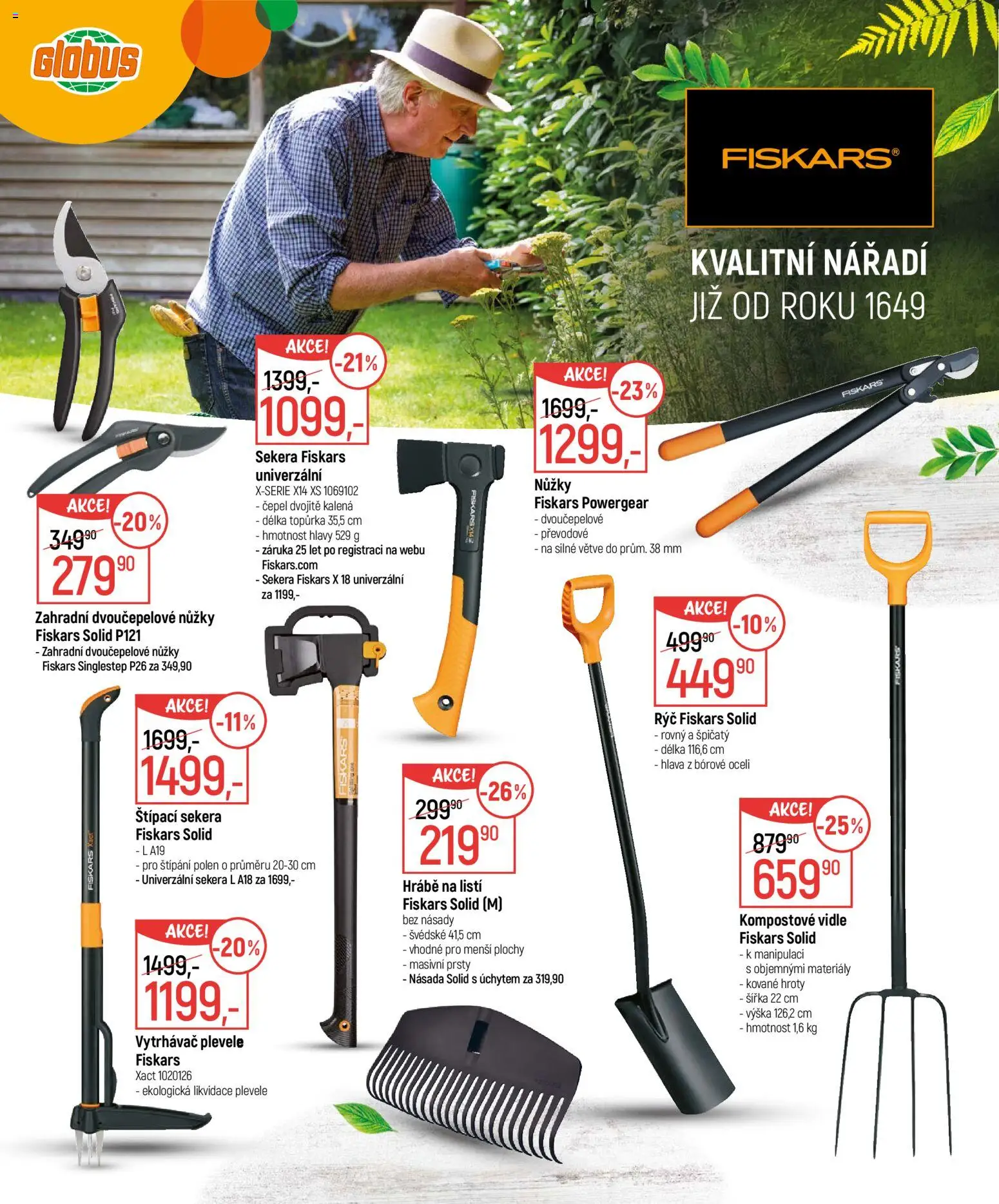 Globus leták - Zahrada od 18.02.2026 | Strana: 8 | Produkty: Globus, Sekera, Nůžky, Vytrhávač plevele