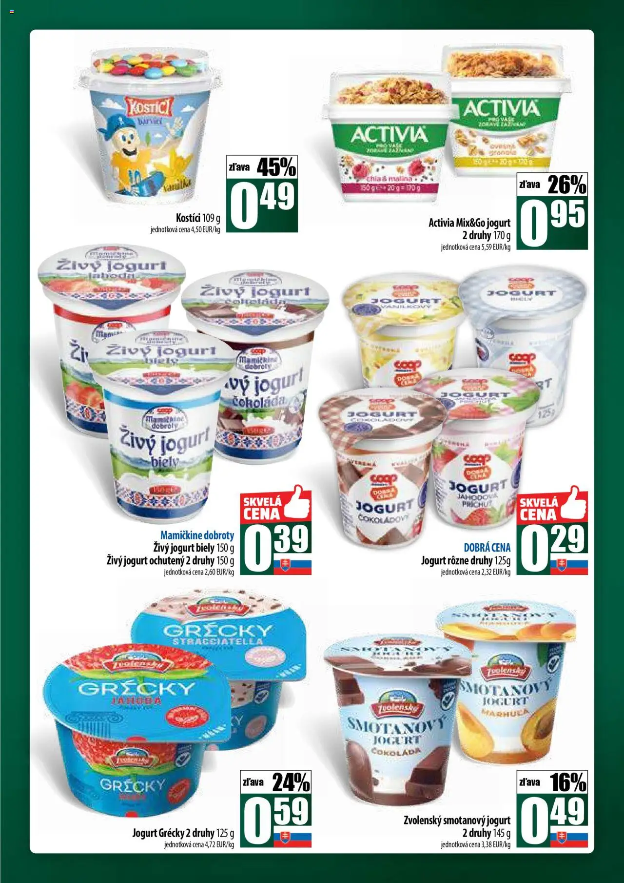 COOP Jednota široká ponuka │ platný od 24.07.2025 | Strana: 19 | Produkty: Jogurt, Biely jogurt, Čokoláda