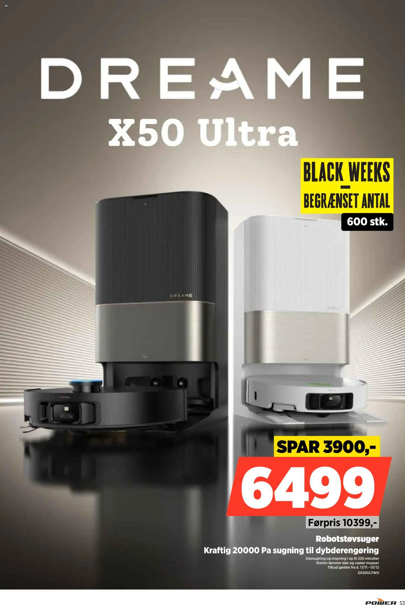 Power tilbudsavis – gyldig fra 12.11.2025 | Side: 53 | Produkter: Robotstøvsuger