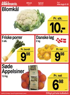 Abc Lavpris - Tilbudsavis gyldig fra 02.01.2026 | Side: 2 | Produkter: Appelsiner, Løg, Porrer, Blomkål