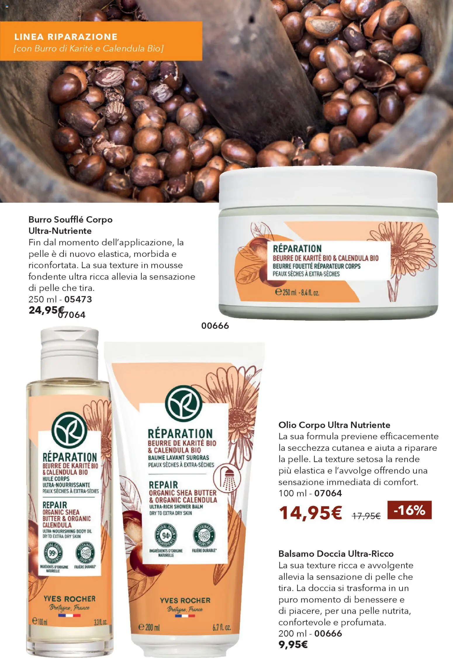 Volantino Yves Rocher del 17.02.2026 | Pagina: 60 | Prodotti: Balsamo, Olio corpo, Olio, Doccia