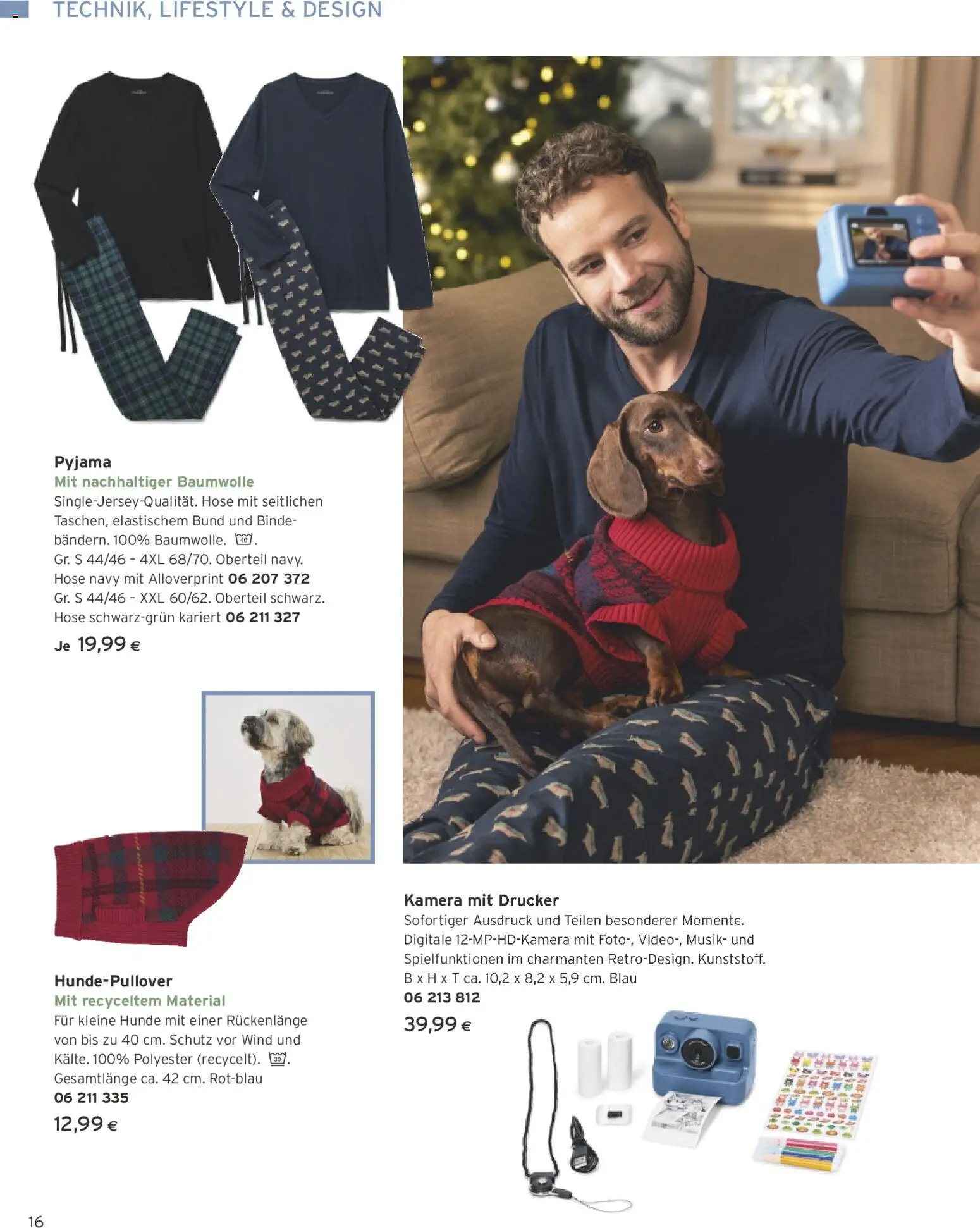 Tchibo Eduscho Tchibo Katalog: Advent 2025 gültig ab 13.11.2025 | Seite: 16 | Produkte: Hose, Pyjama, Drucker, Kamera