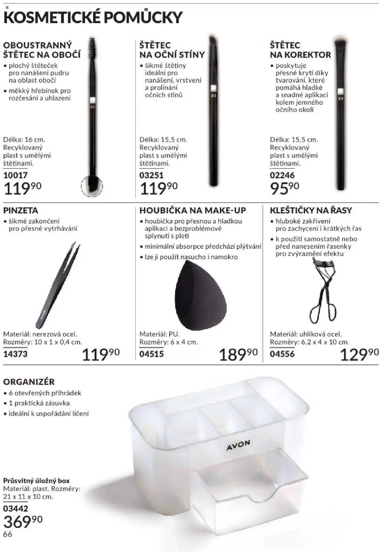 Avon katalog 8/2025 od 31.07.2025 | Strana: 66 | Produkty: Houbička, Makeup, Štětec, Oční stíny