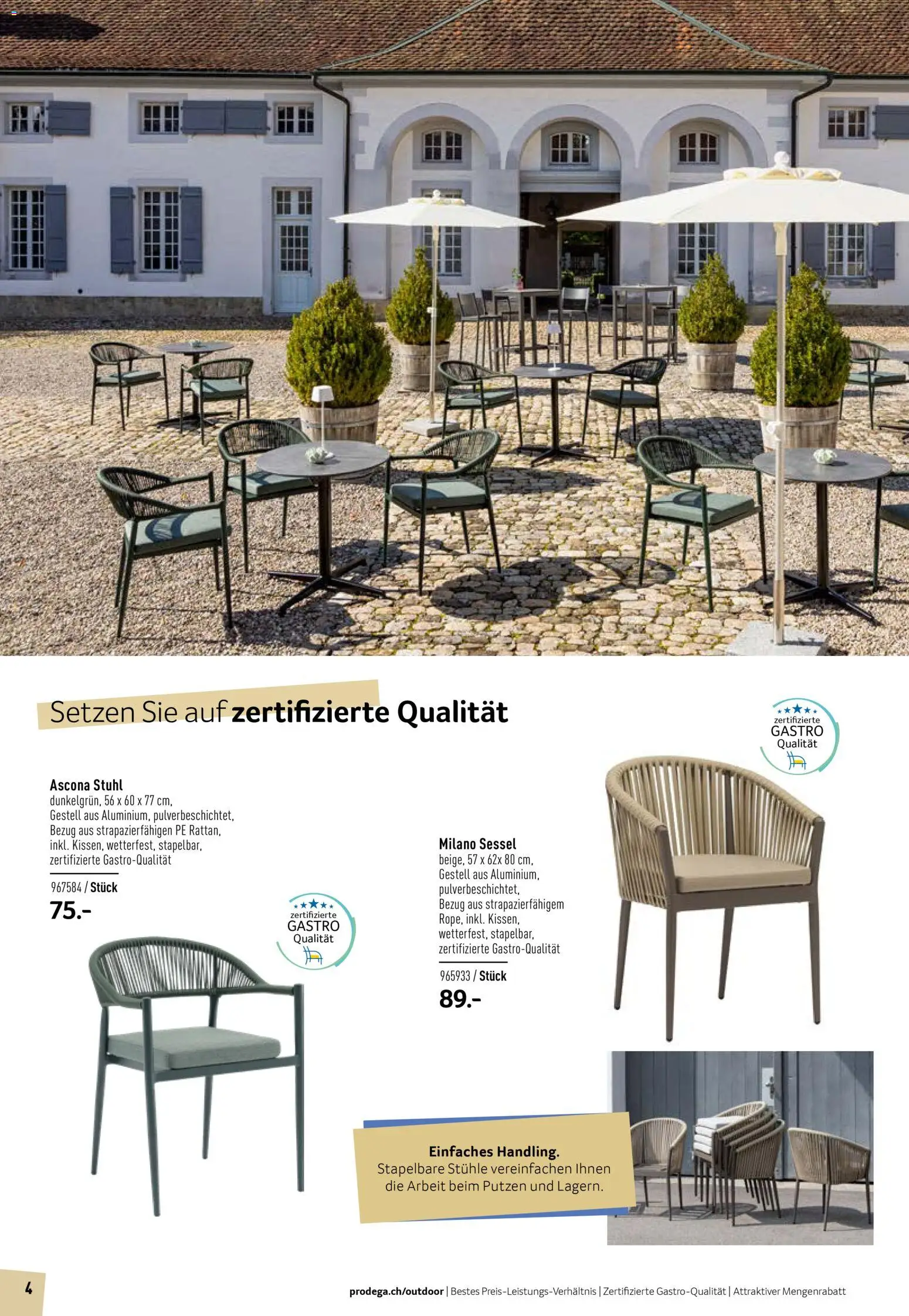 Prodega Aktionen Outdoor-Ausstattung – gültig ab 01.03.2026 | Seite: 4 | Produkte: Sessel, Stuhl