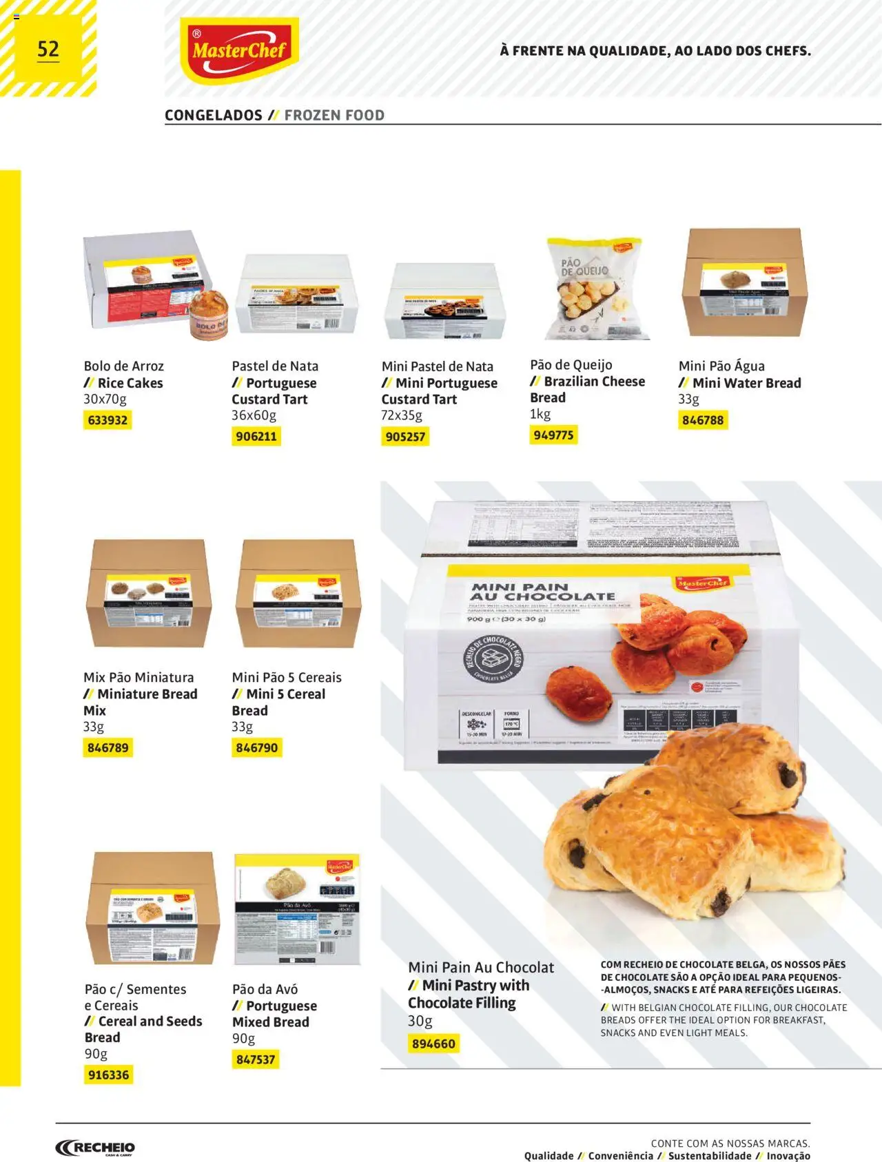 Recheio AS NOSSAS MARCAS │ válido de 19.12.2023 | Página: 52 | Produtos: Forno, Pão, Nata, Cereais