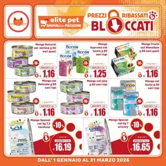 Anteprima del volantino Elite Supermercati Pet Prezzi Ribassati catalogo valido a partire dal 01.01.2026 | Pagina: 7 | Prodotti: Pollo, Tacchino, Piselli, Tonno