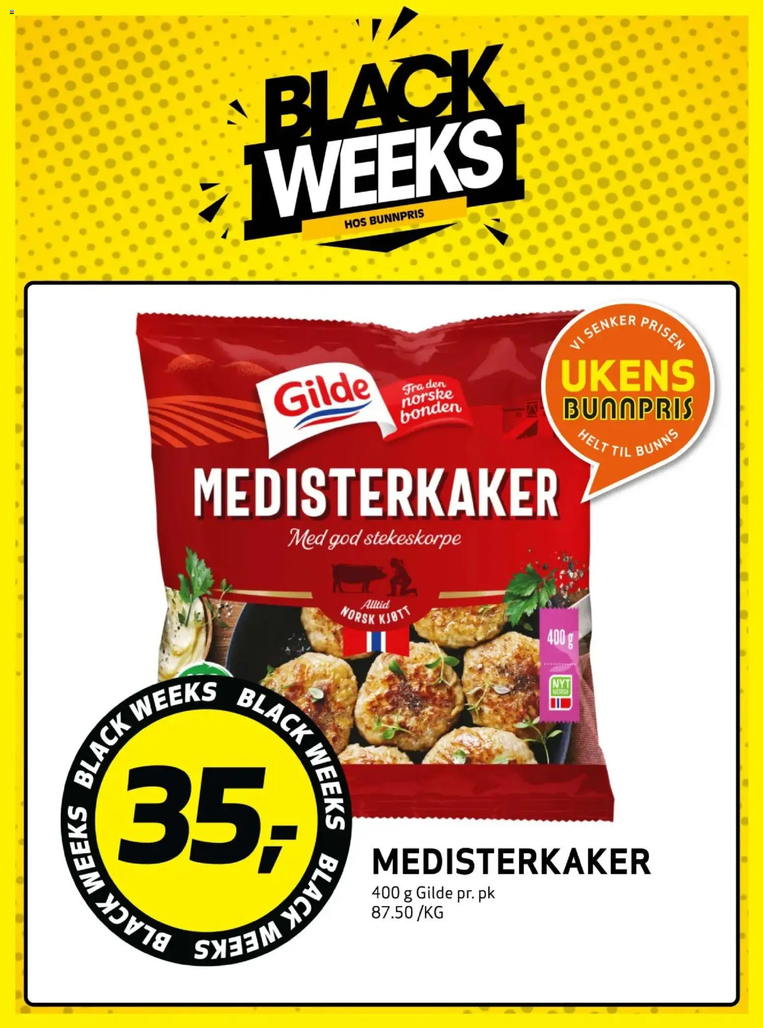 {H1} | Side: 4 | Produkter: Medisterkaker, Kolasås