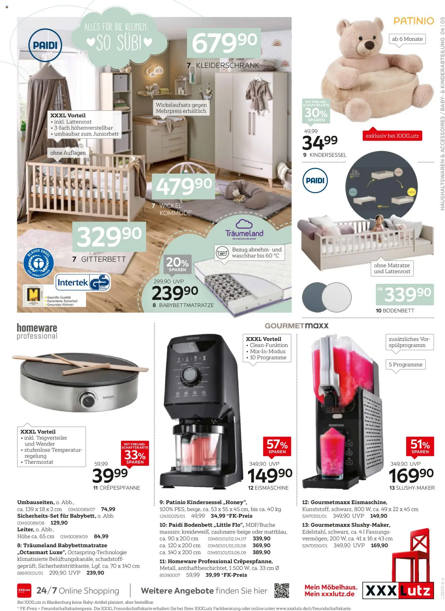 XXXL Lutz Prospekt 	 – gültig ab 22.02.2026 | Seite: 5 | Produkte: Matratze, Kommode, Lattenrost, Kindersessel