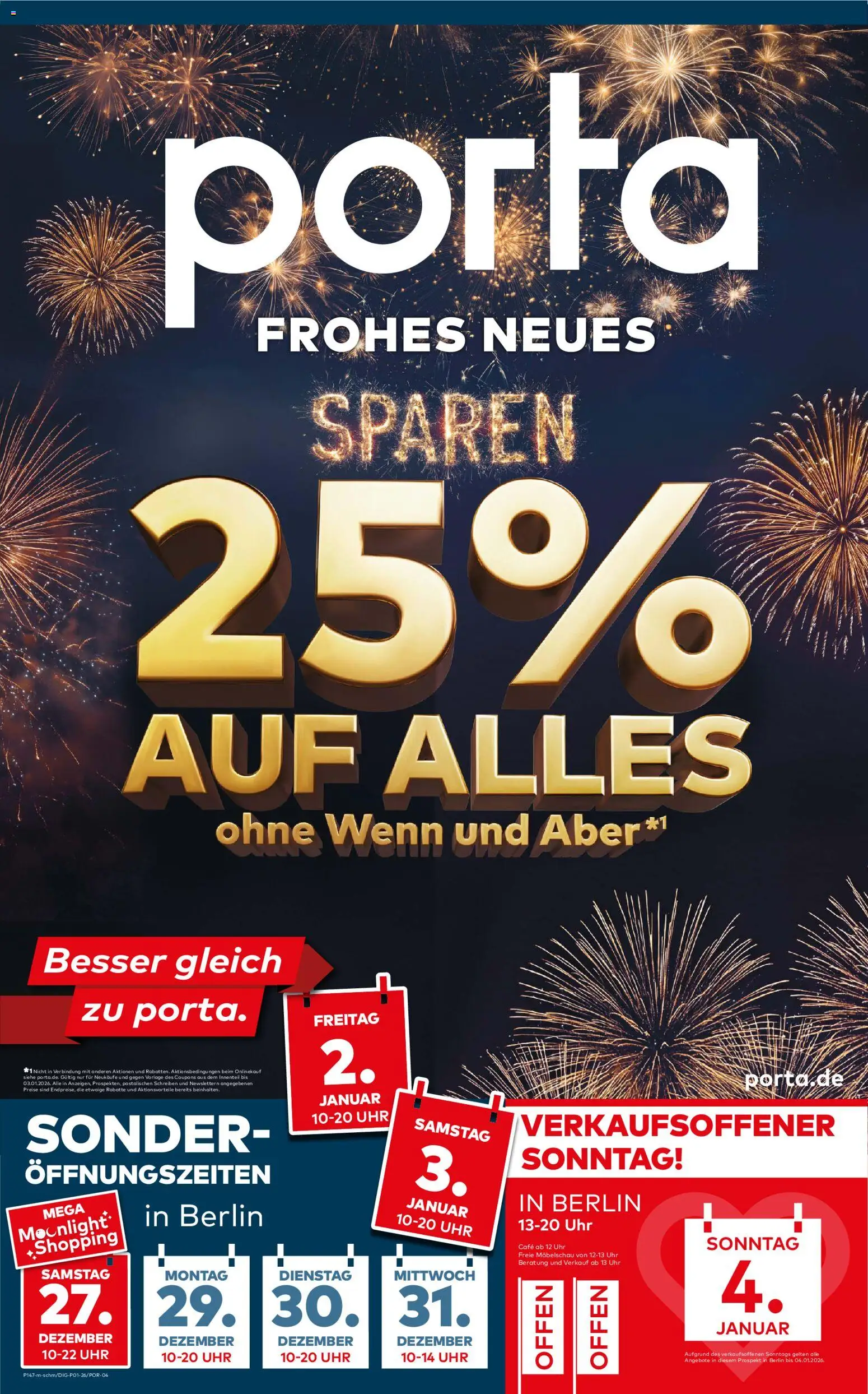 Porta! Frohes neues Sparen Berlin – gültig ab 26.12.2025 | Seite: 1 | Produkte: Uhr