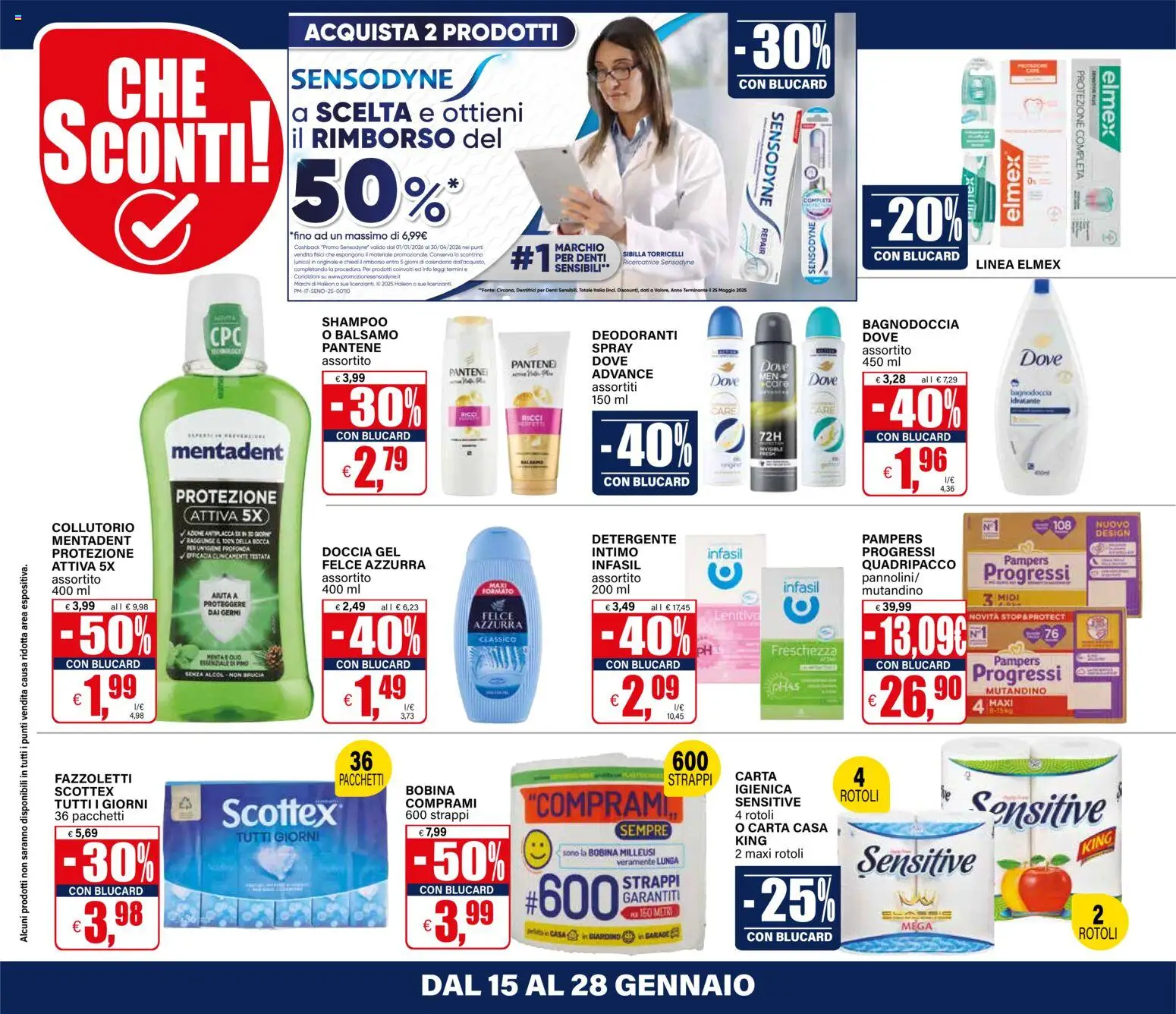 Volantino Il Gigante del 15.01.2026 | Pagina: 28 | Prodotti: Shampoo, Collutorio, Detergente, Intimo