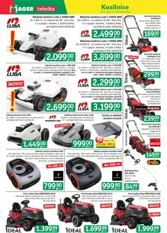 Jager katalog akcije – veljaven od 25.03.2026 | Stran: 3 | Izdelki: Baterija, Teza, Robotska kosilnica, Kos