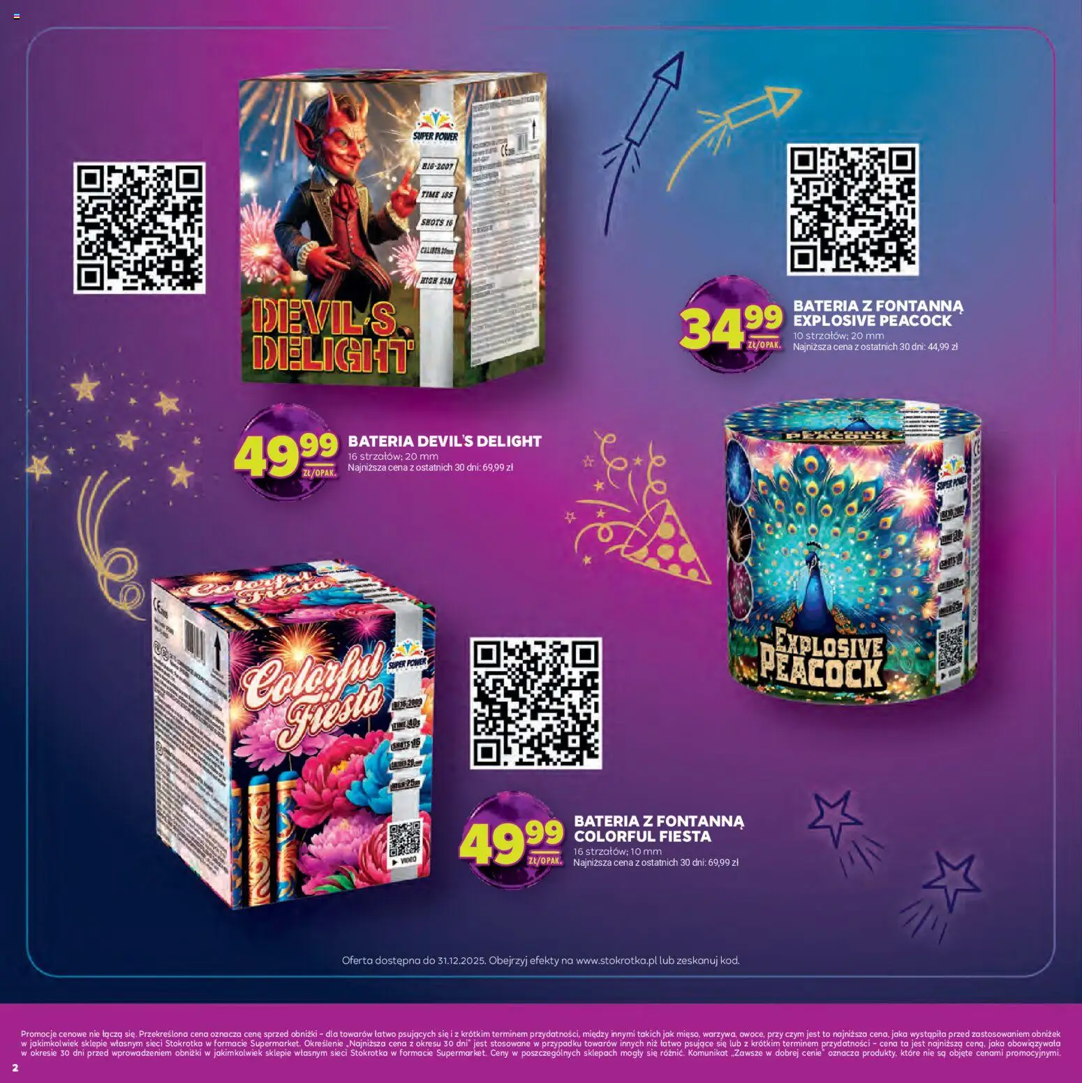 Stokrotka Gazetka - Sylwester od 30.12.2025 | Strona: 2 | Produkty: Stokrotka, Bateria