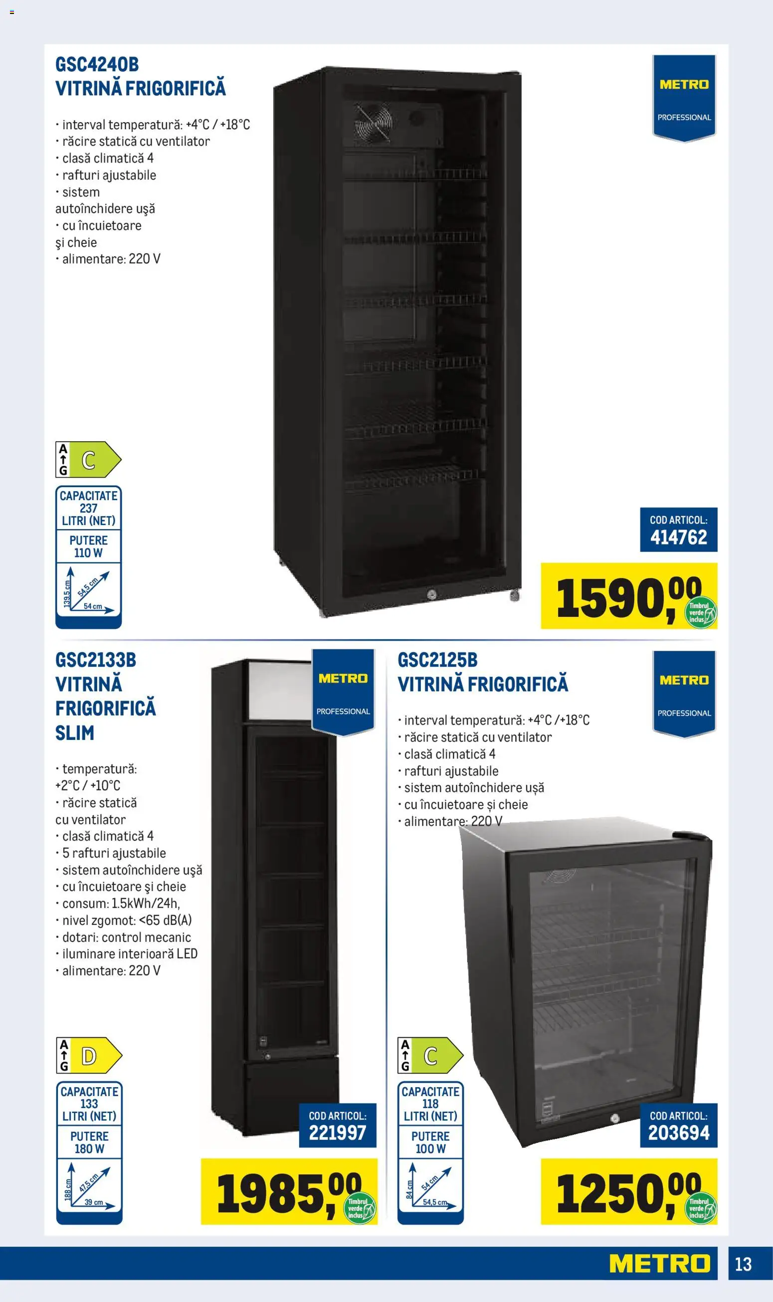 Noul catalog Metro – valabil de la 05.01.2026 | Pagină: 13 | Produse: Ventilator, Babak, Vitrină, Ușă