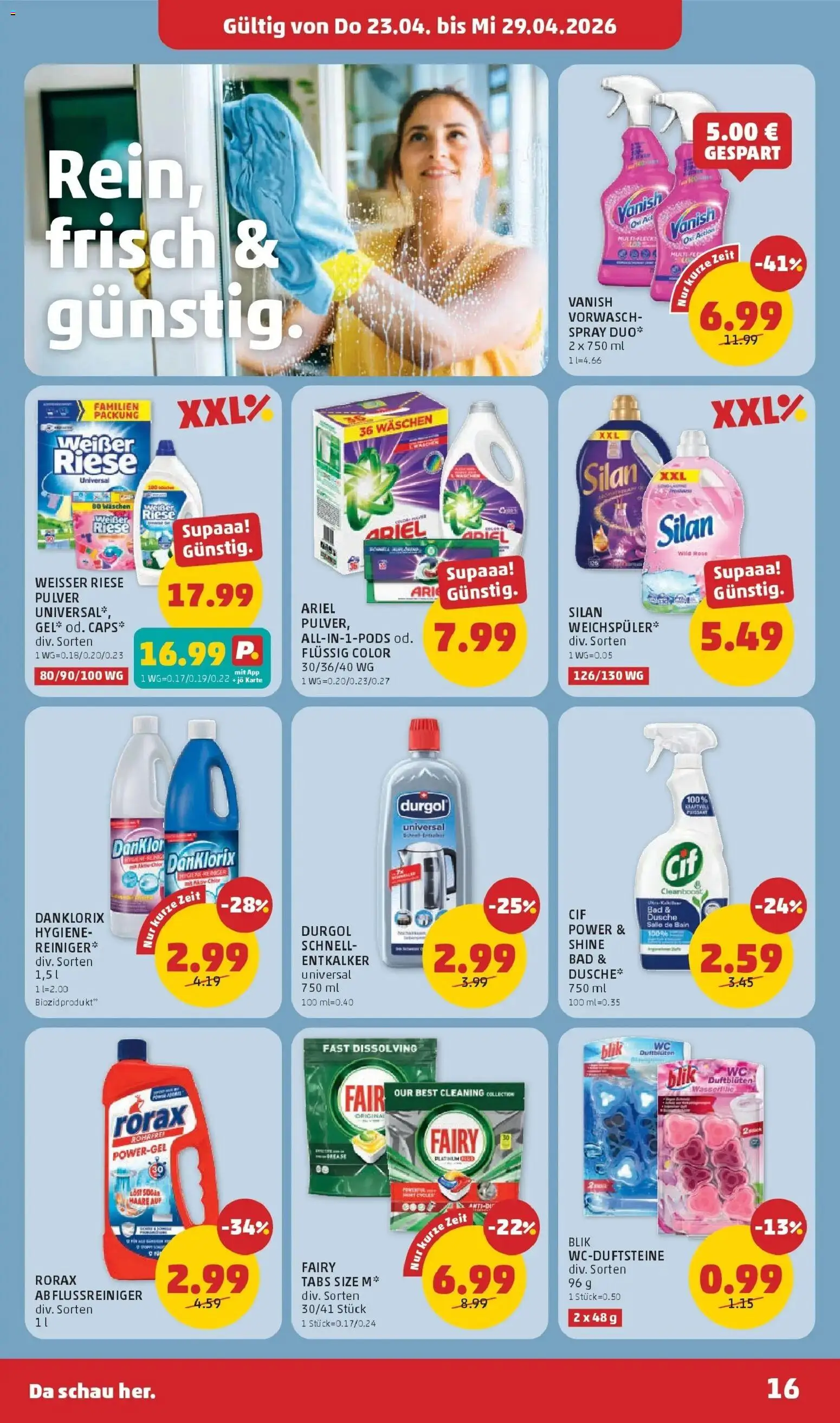 Penny Markt Die ganze Woche sparen gültig ab 23.04.2026 | Seite: 16 | Produkte: Bad, Dusche