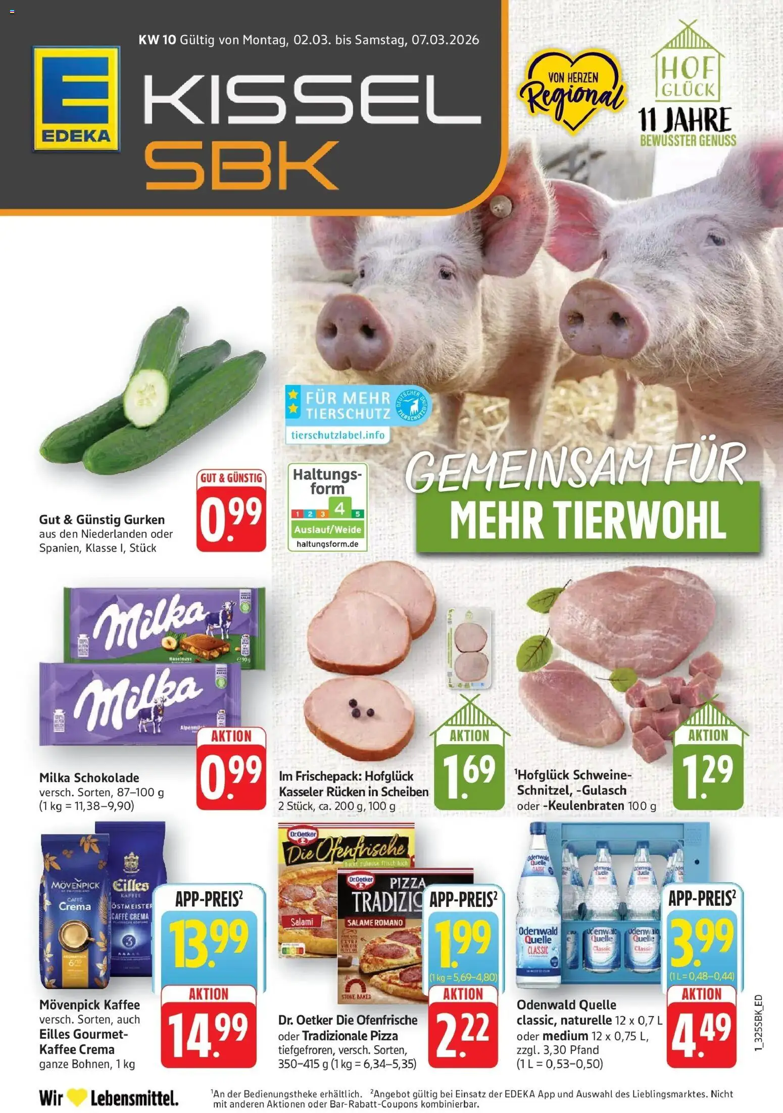 Edeka prospekt Walldorf	 – gültig ab 02.03.2026 | Seite: 1 | Produkte: Kaffee, Schokolade, Movenpick kaffee, Gurken